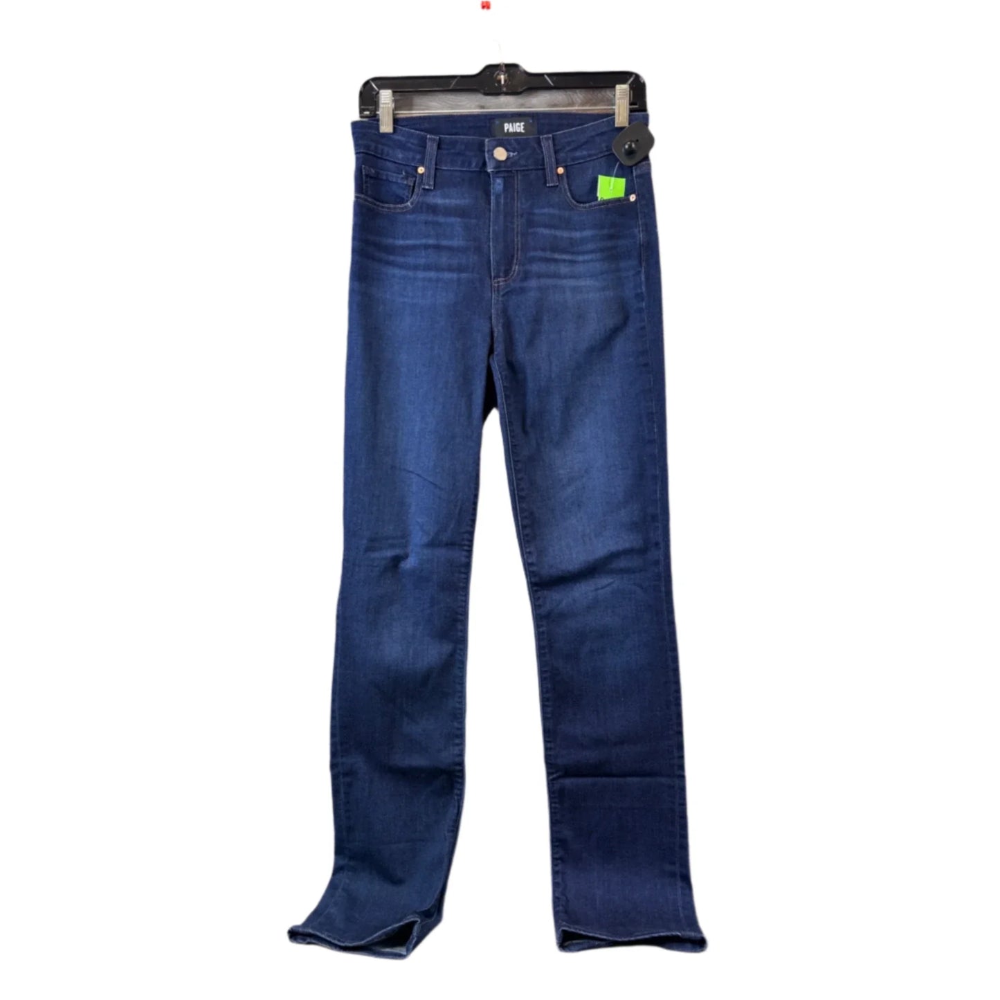 Jeans Straight By Paige In Blue Denim, Size: 4
