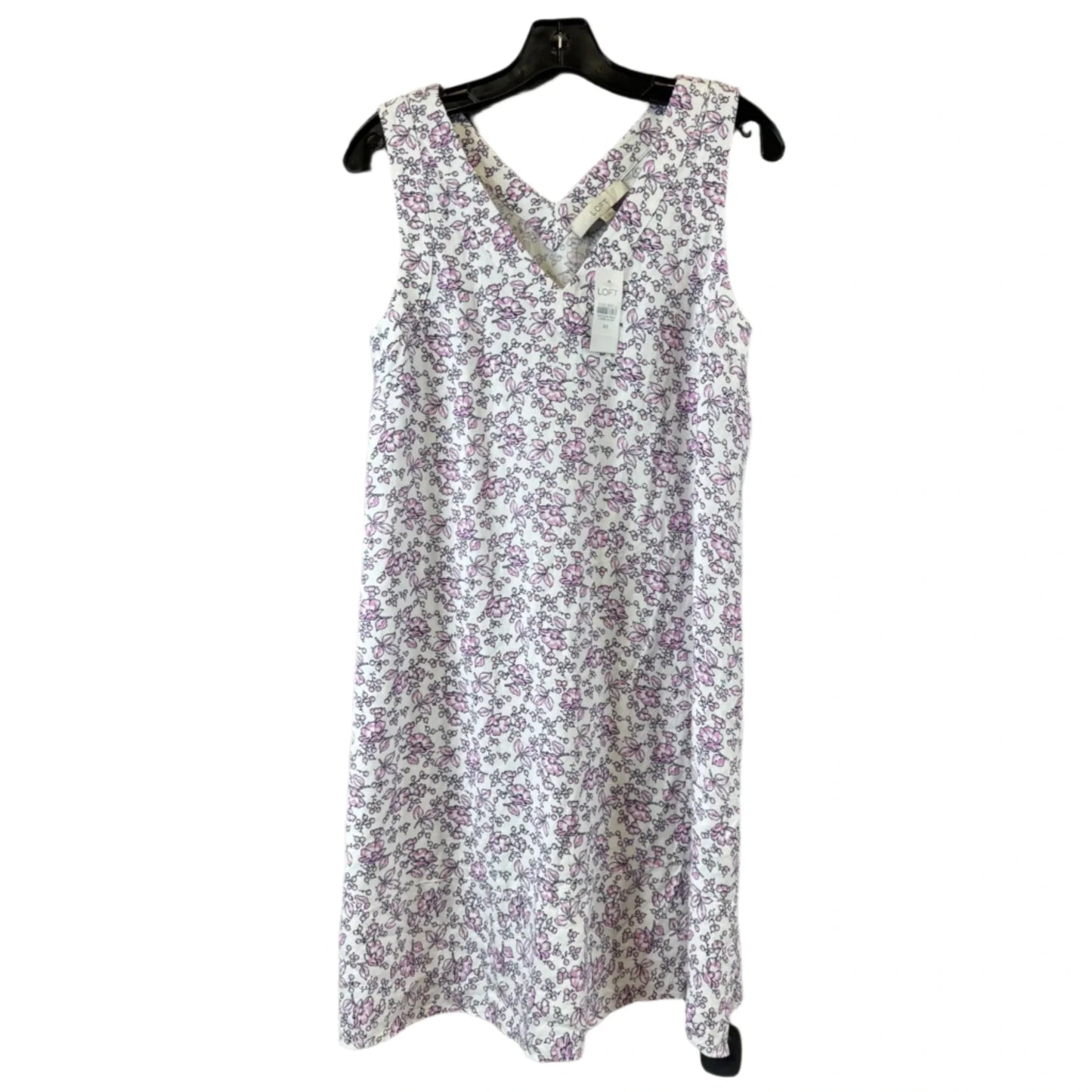 Dress Casual Short By Loft In Purple & White, Size: Xs