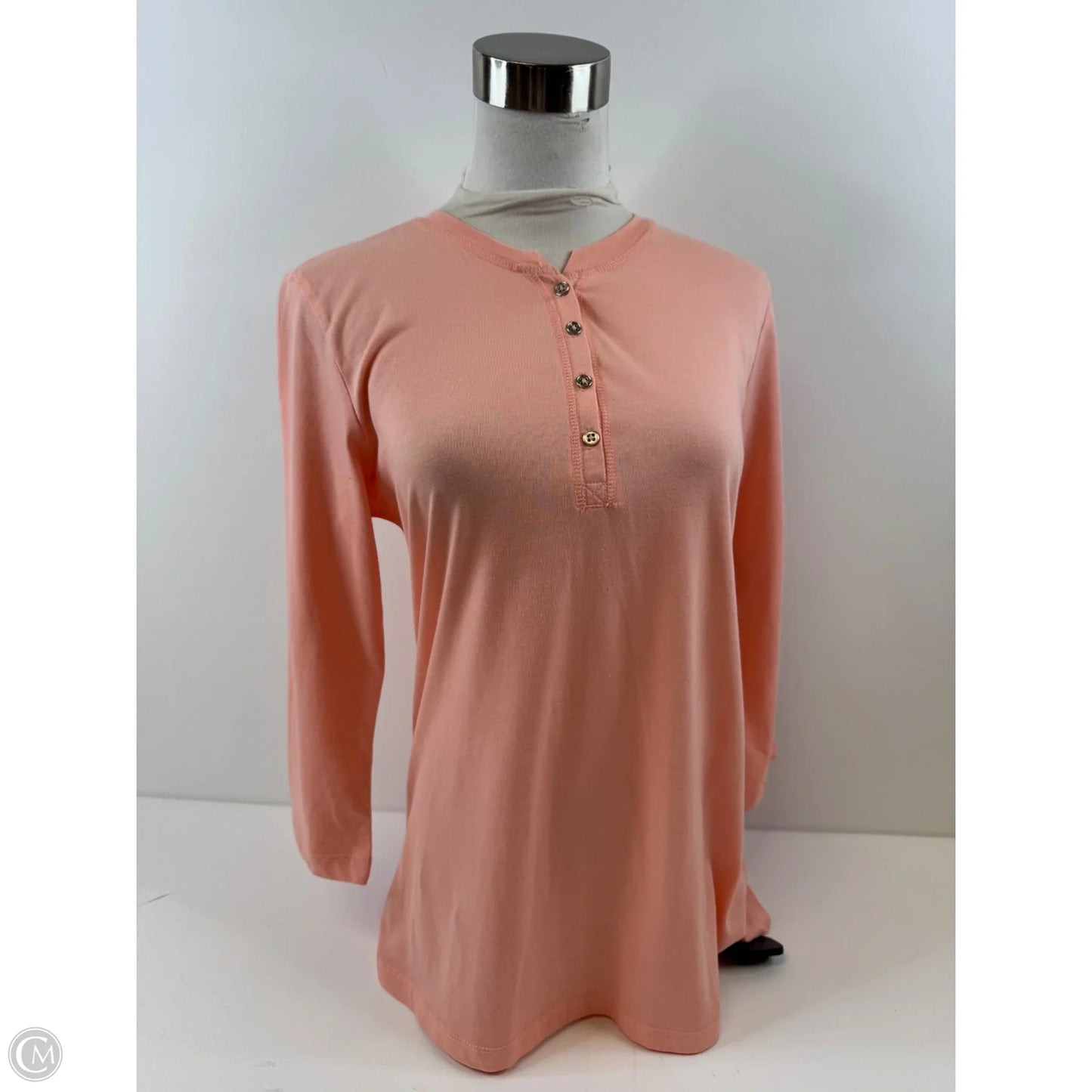 Top Long Sleeve By Clothes Mentor In Peach, Size: S