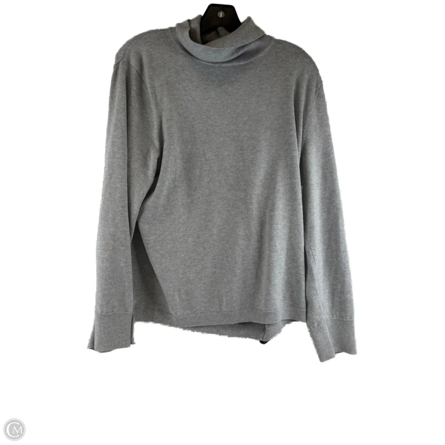 Top Long Sleeve Basic By Talbots In Silver, Size: Xl