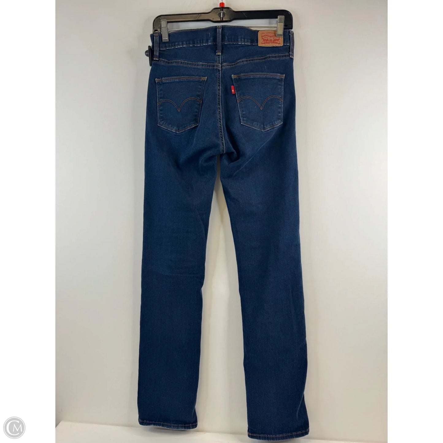 Jeans Straight By Levis In Blue Denim, Size: 4