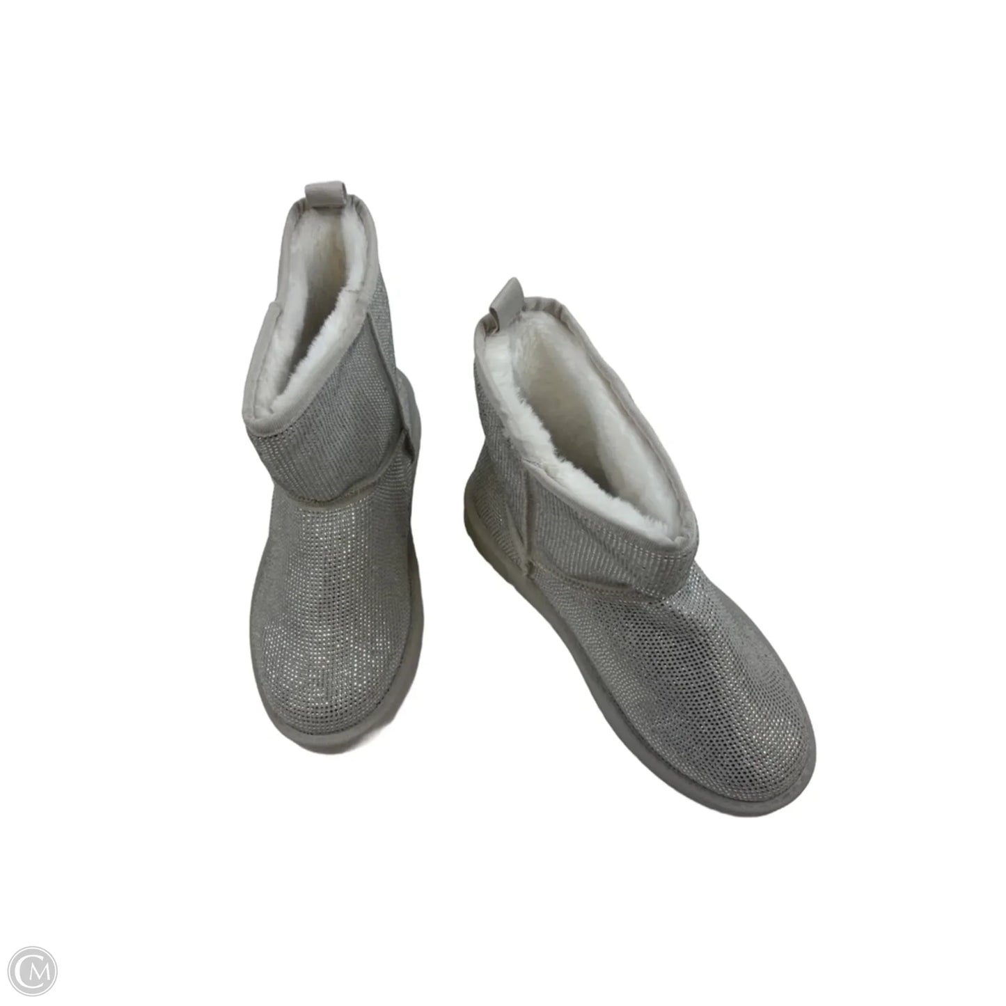 Boots Ankle Flats By Clothes Mentor In Silver, Size: 9