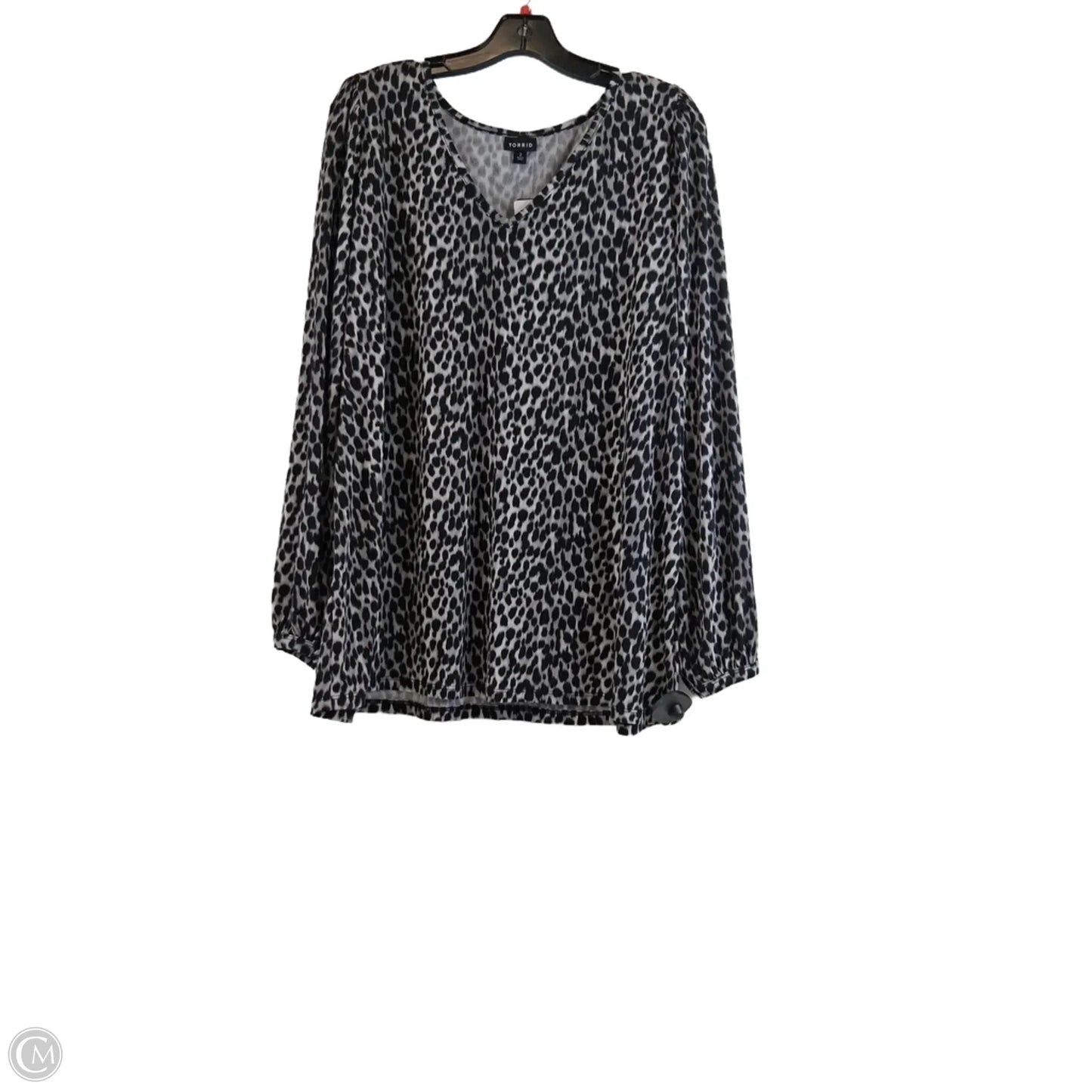 Top 3/4 Sleeve By Torrid In Animal Print, Size: 2x