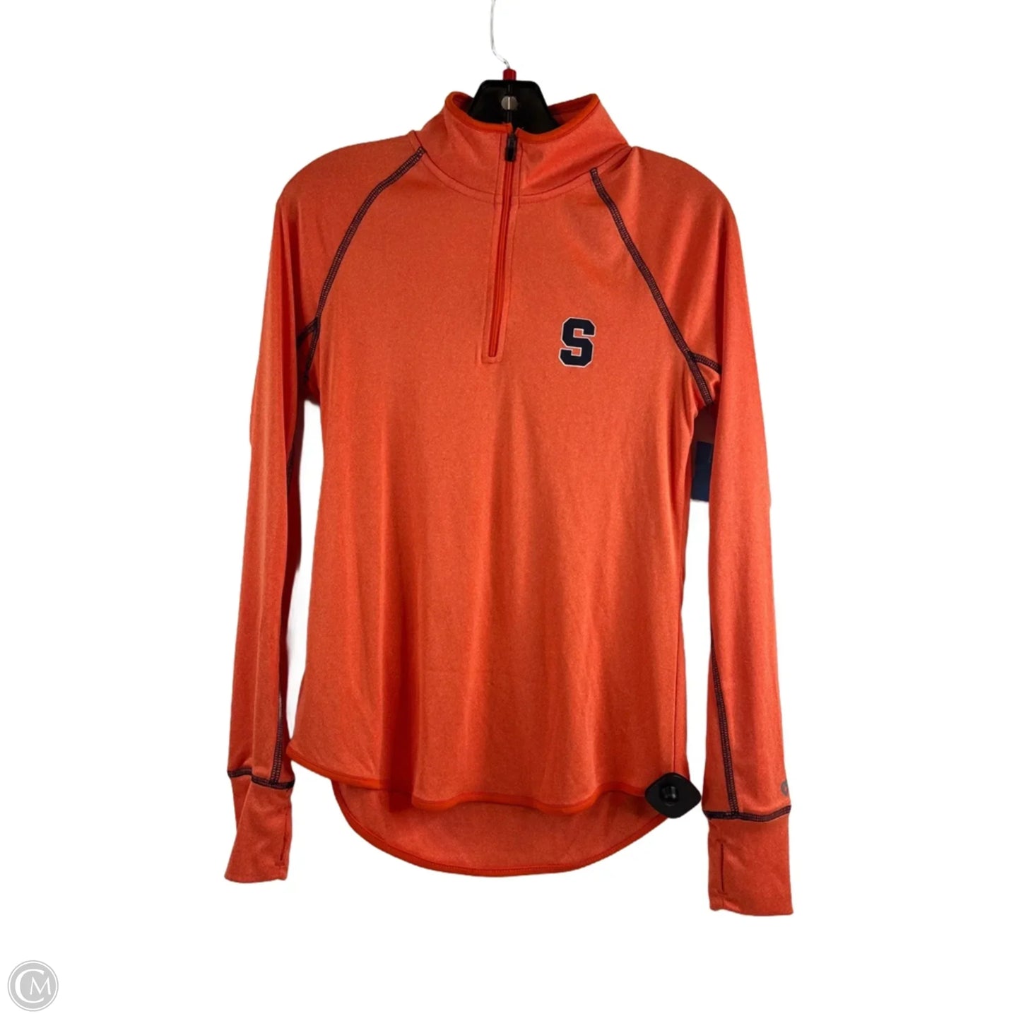 Athletic Top Long Sleeve Collar By Colosseum In Blue & Orange, Size: M