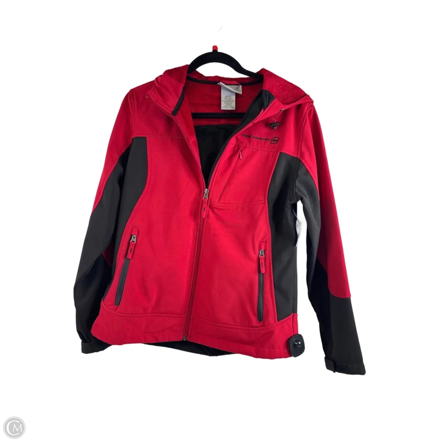 Jacket Other By Free Country In Black & Red, Size: M