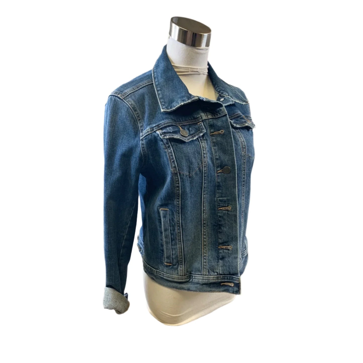 Jacket Denim By Loft In Blue Denim, Size: S