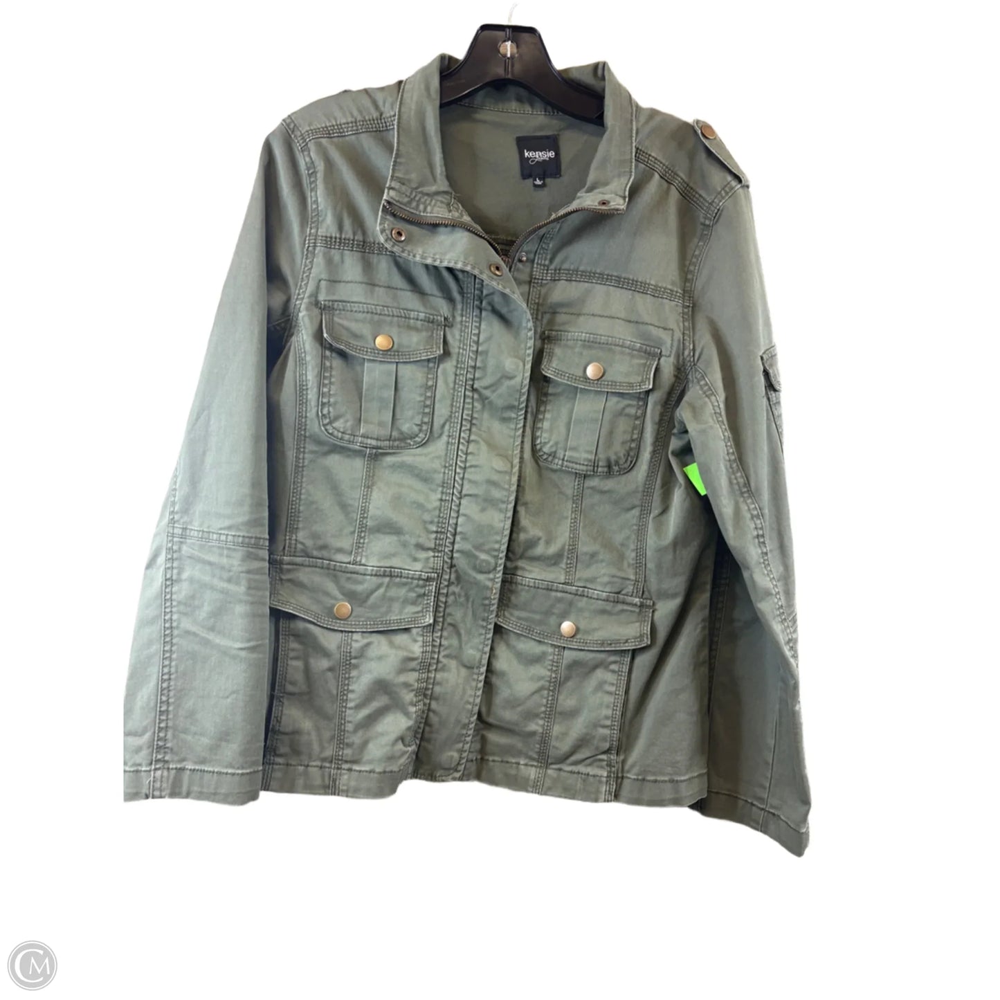 Jacket Utility By Kensie In Green, Size: L