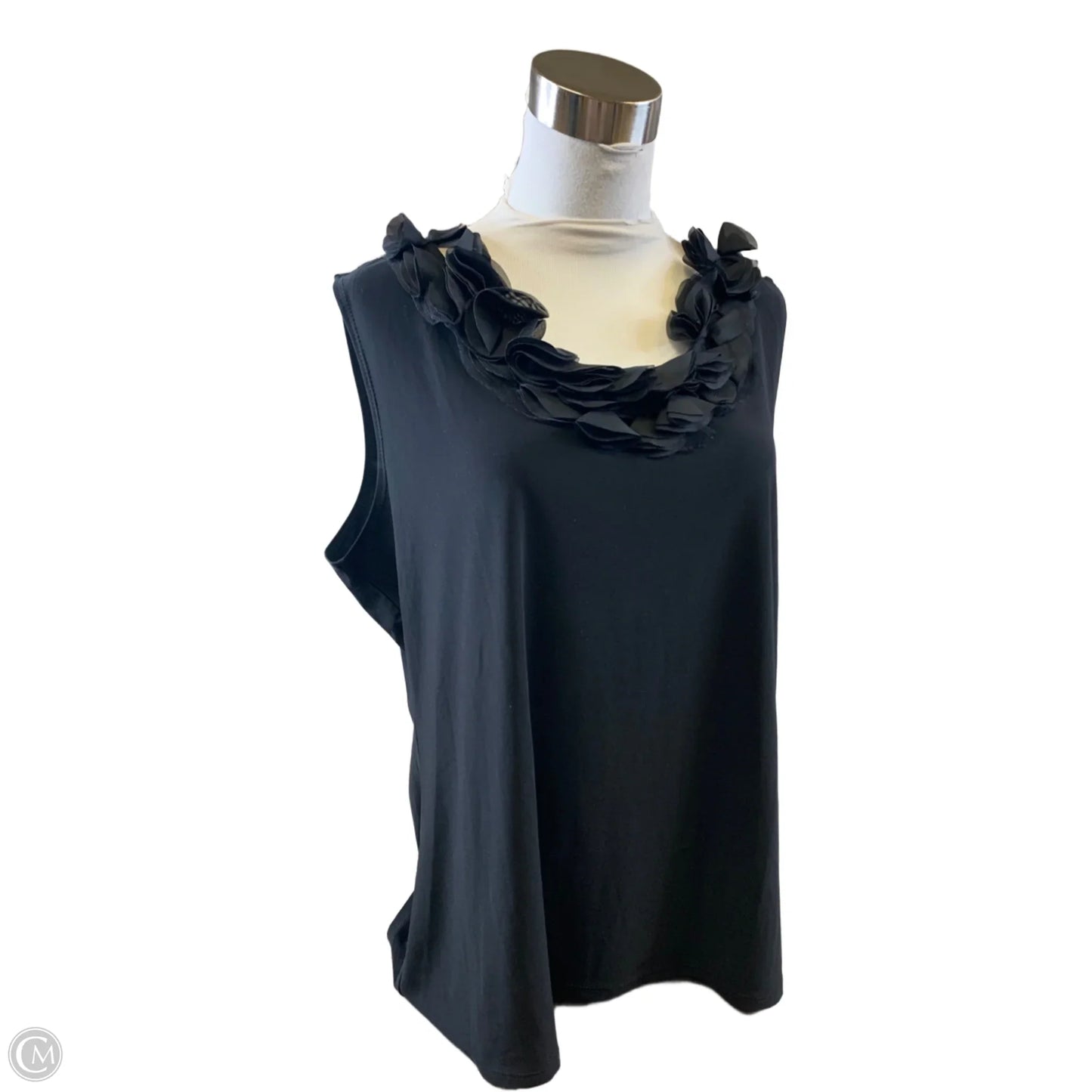 Top Sleeveless By Dressbarn In Black, Size: 2x