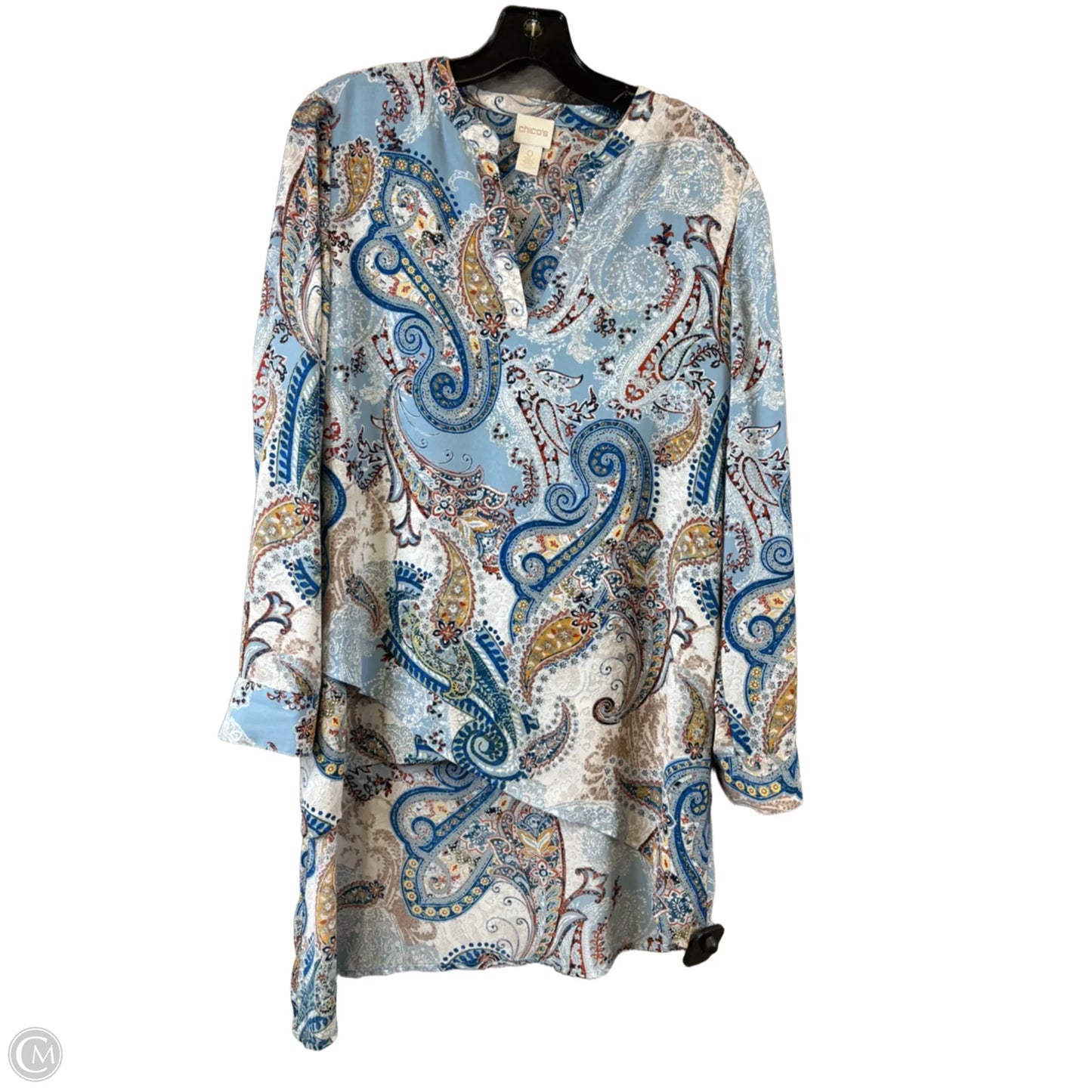 Top Long Sleeve By Chicos In Paisley Print, Size: S