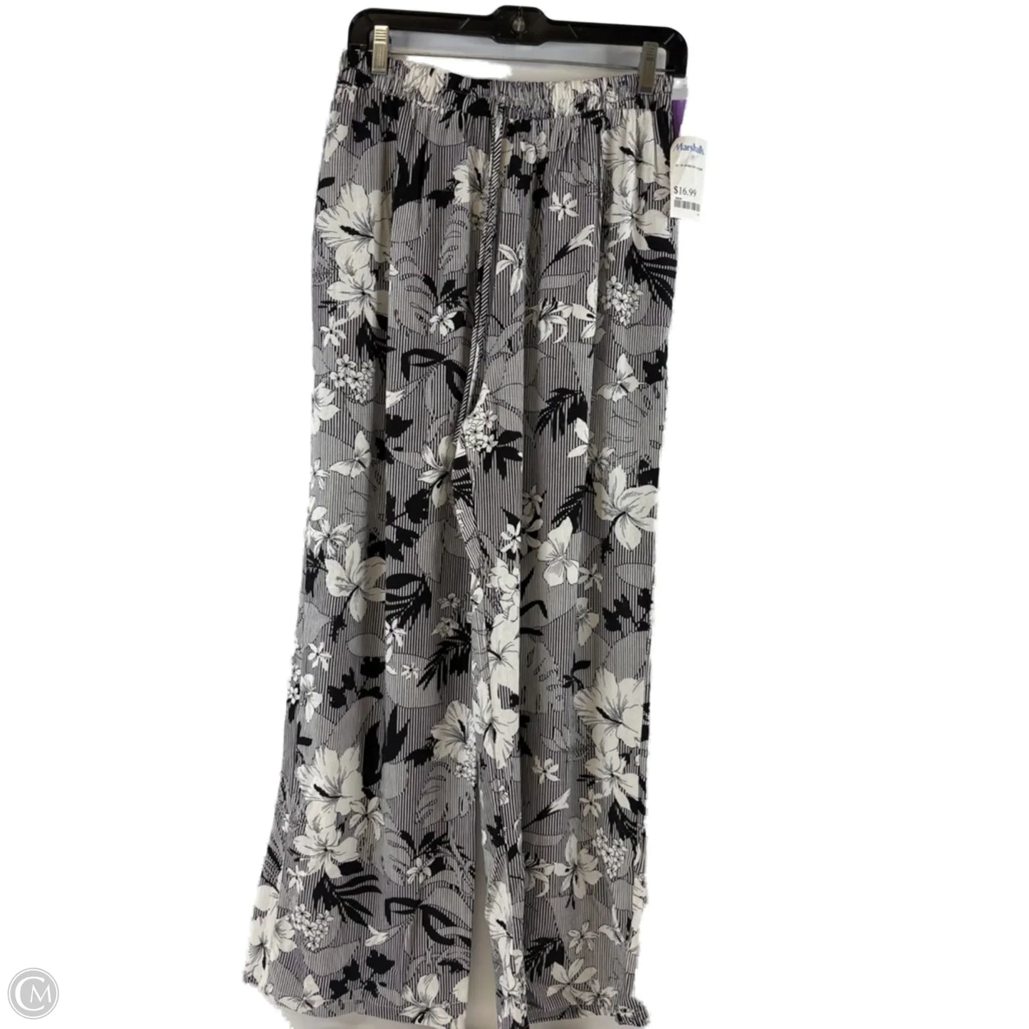 Pants Wide Leg By Monteau In Black & White, Size: 12