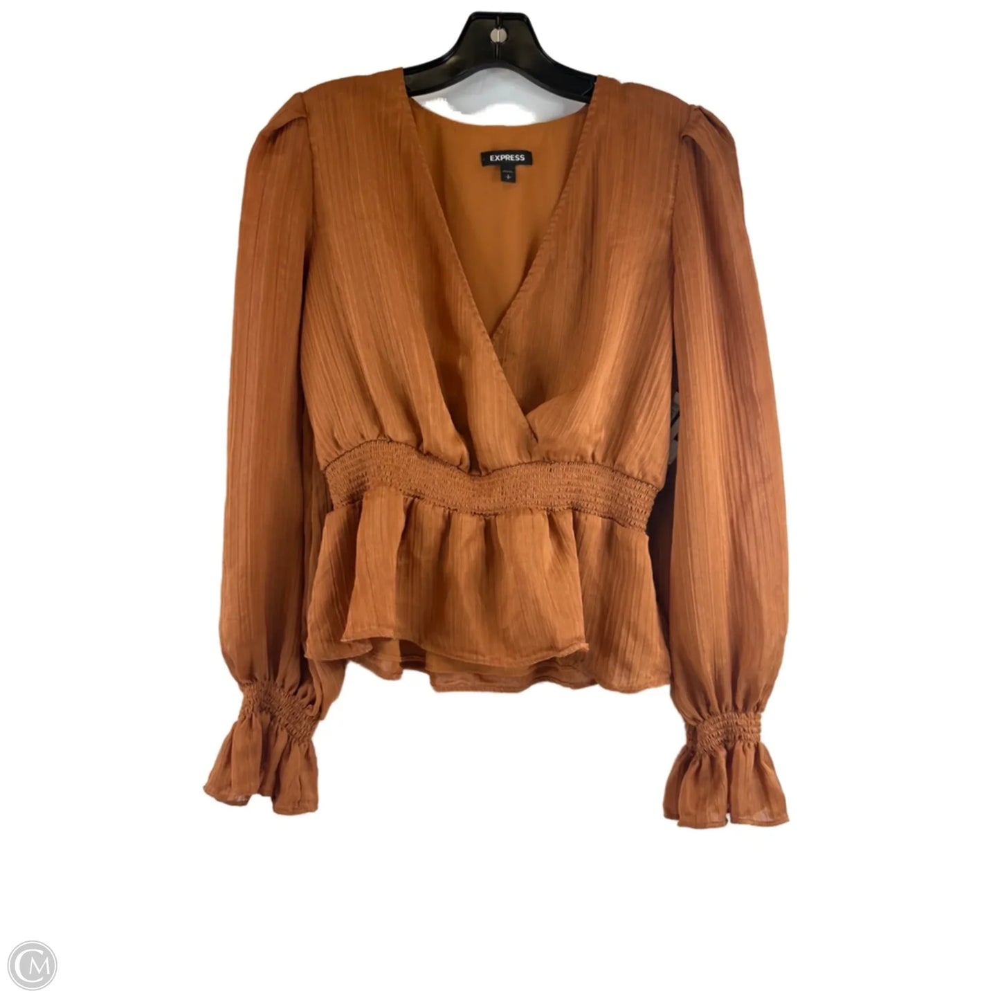 Top Long Sleeve Basic By Express In Brown, Size: S