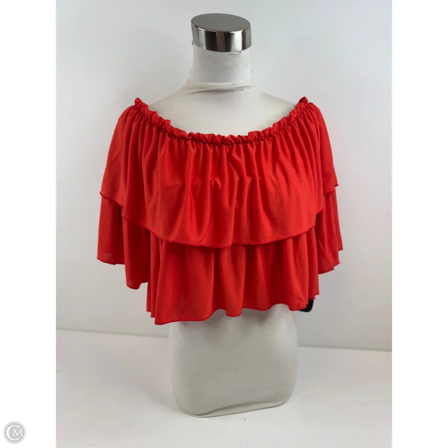 Top Short Sleeve By Asos In Orange, Size: M