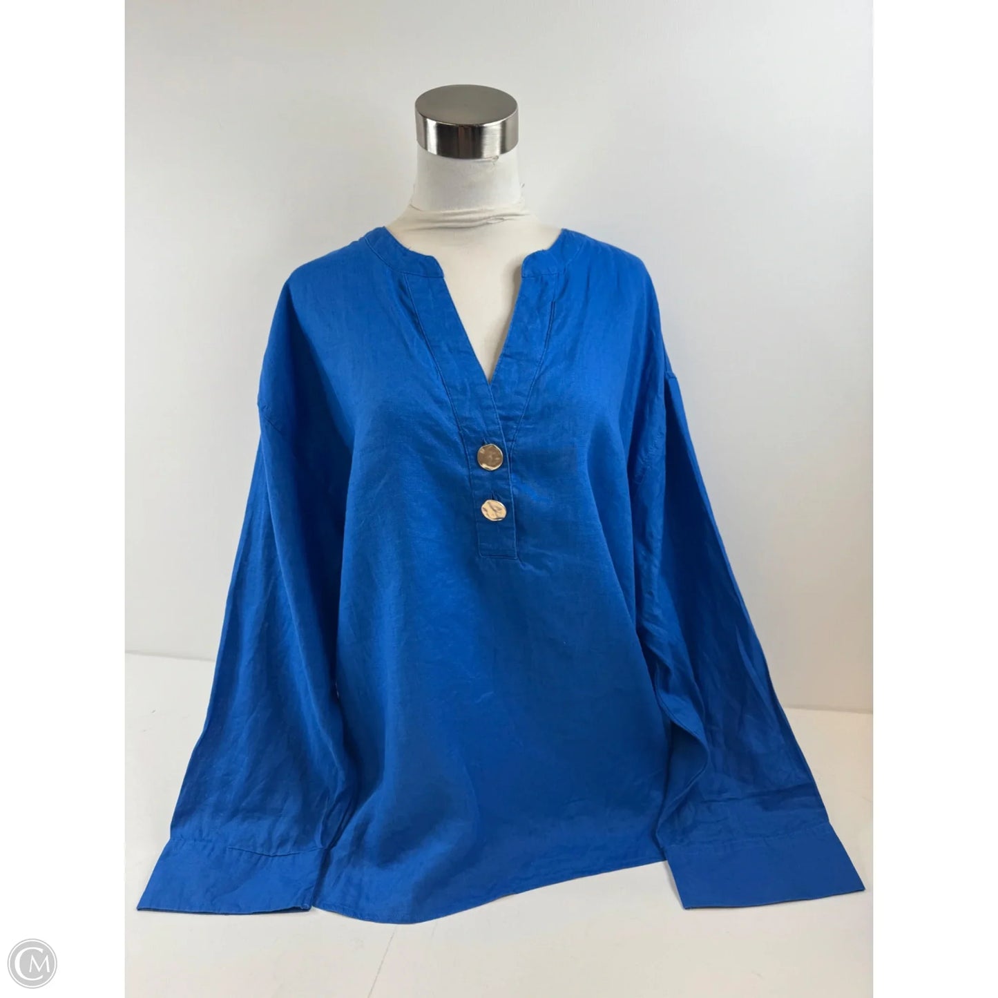 Top Long Sleeve By Clothes Mentor In Blue, Size: Xl