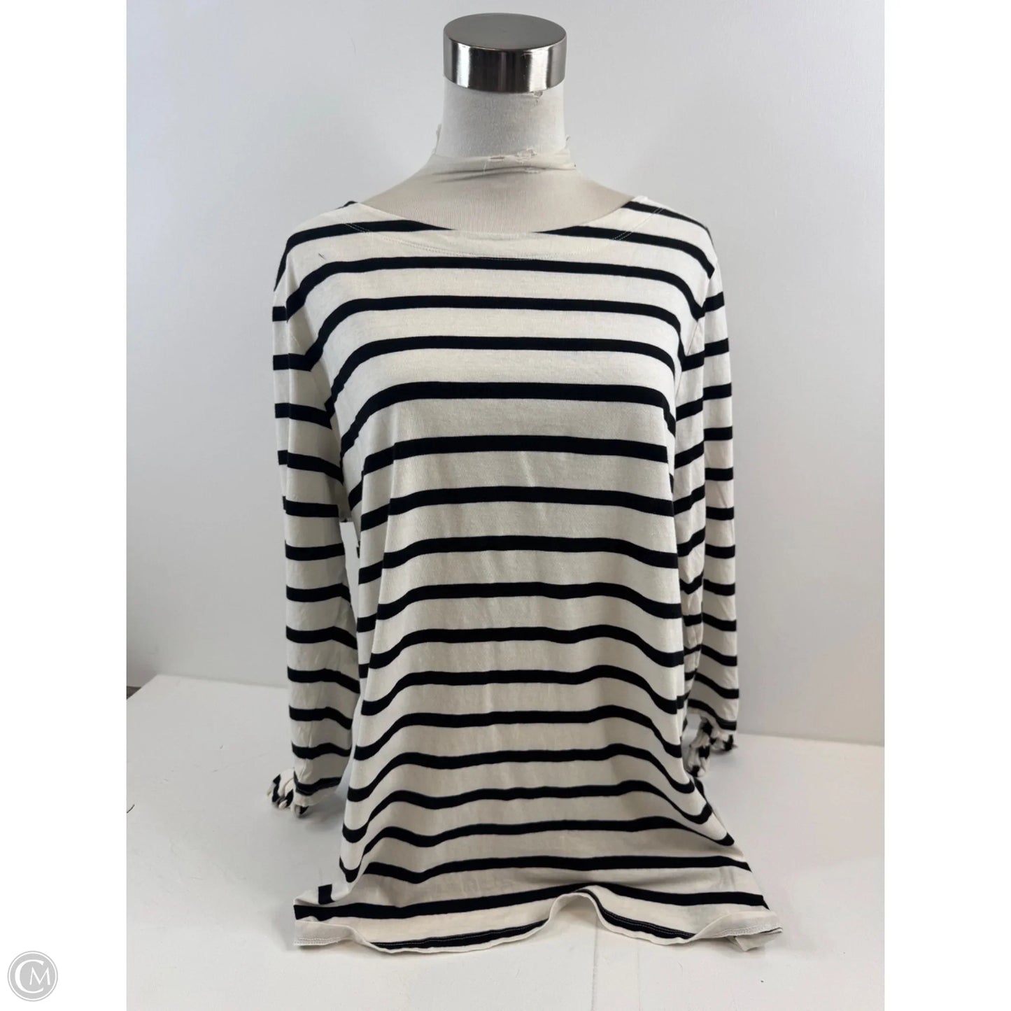Top 3/4 Sleeve Basic By Old Navy In Black & White, Size: Xl