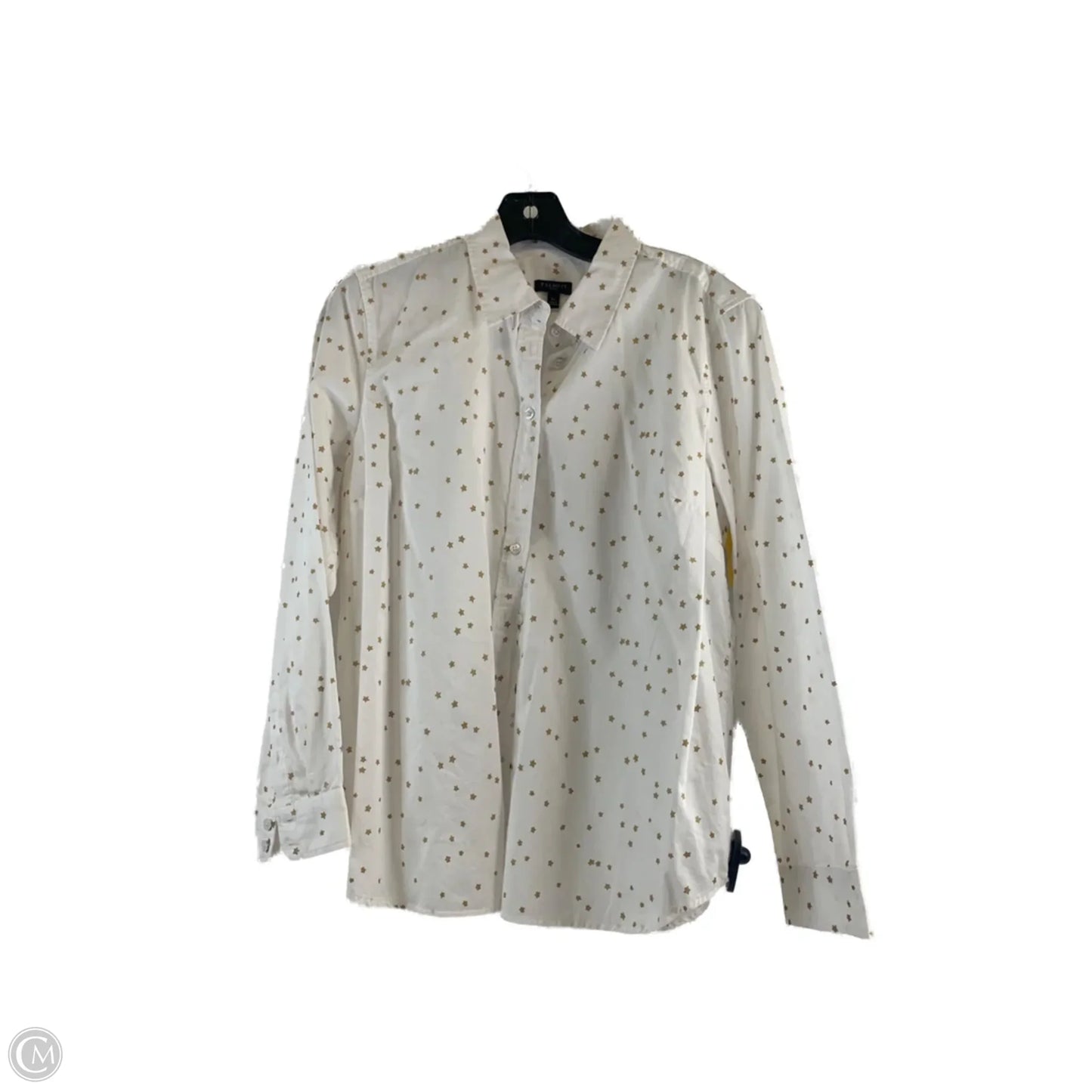 Top Long Sleeve Basic By Talbots In Gold & White, Size: Lp
