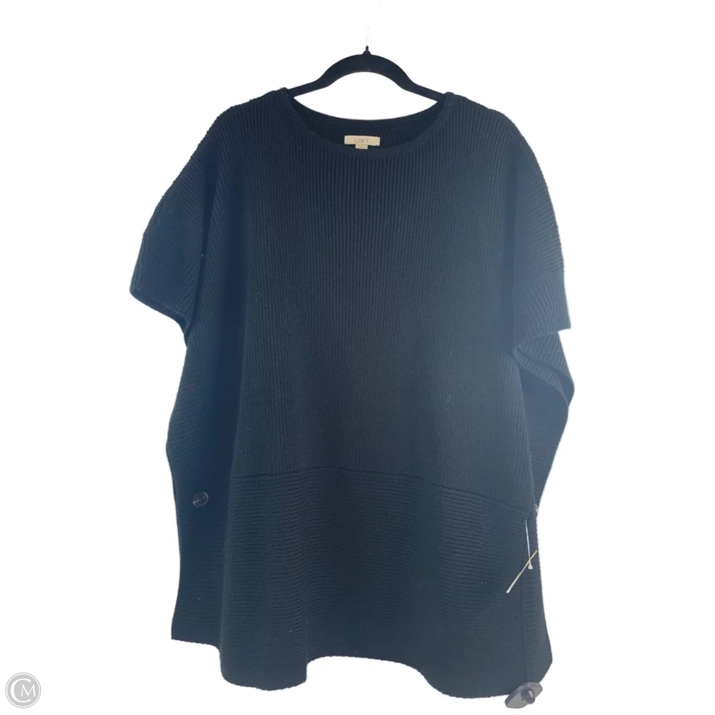Poncho By Loft In Black, Size: L