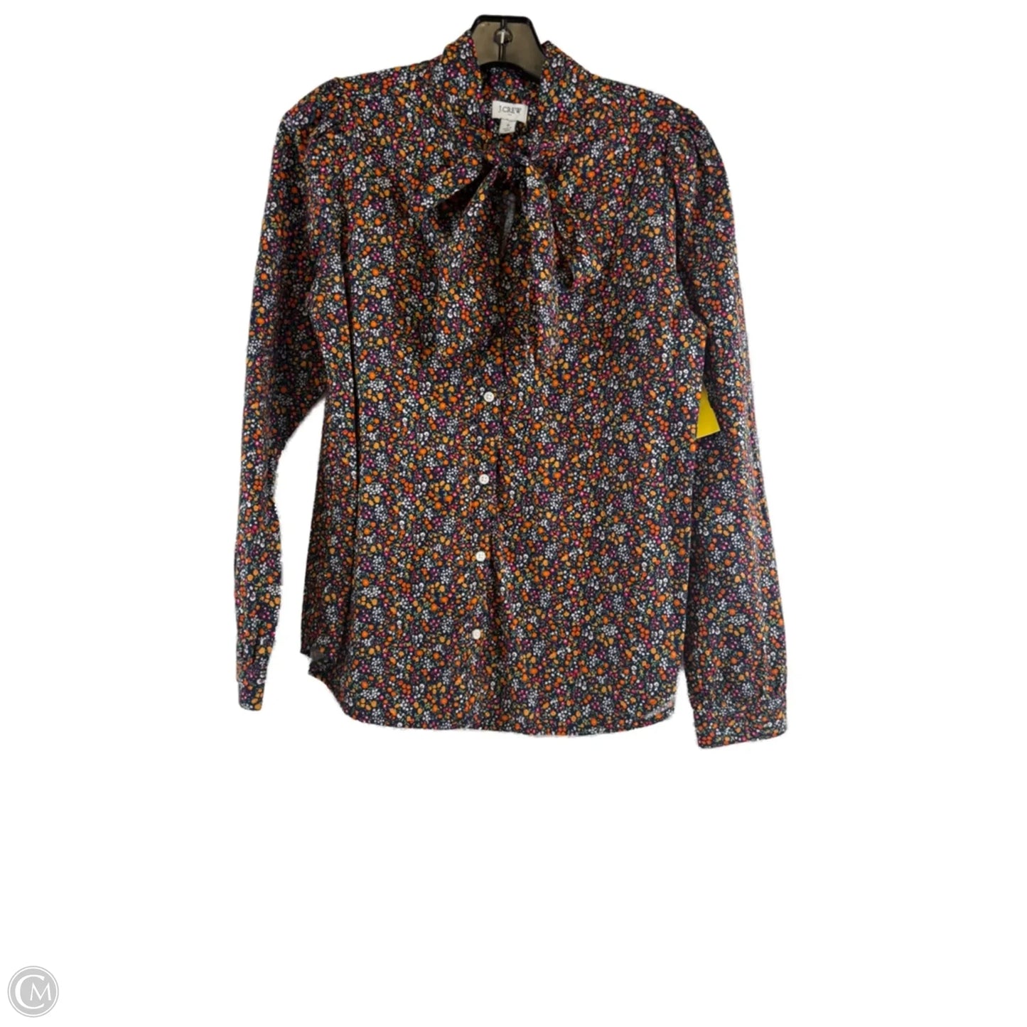 Top Long Sleeve Basic By J. Crew In Blue & Orange, Size: S