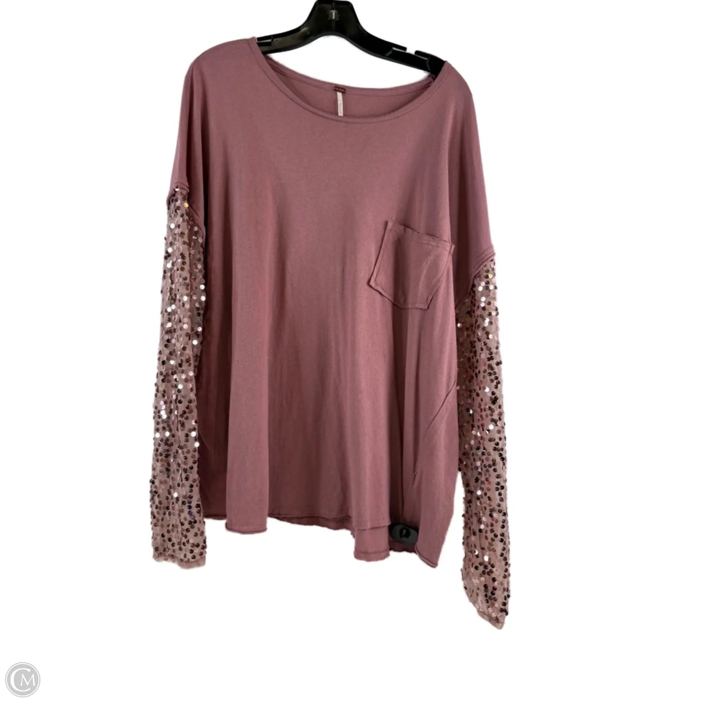 Top Long Sleeve By Free People In Pink, Size: L