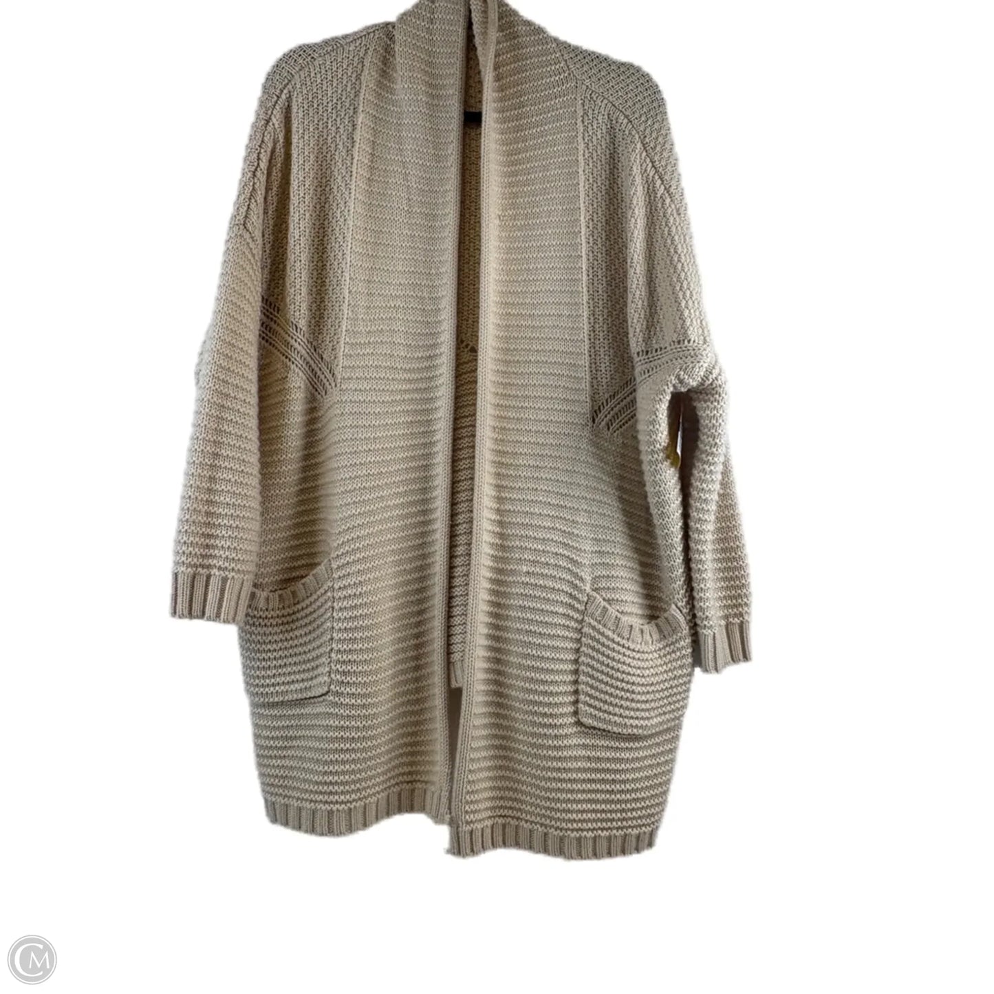 Sweater Cardigan By Clothes Mentor In Ivory, Size: M