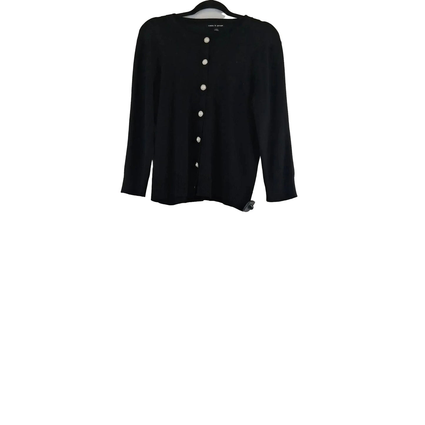 Cardigan By Cable And Gauge In Black & White, Size: L