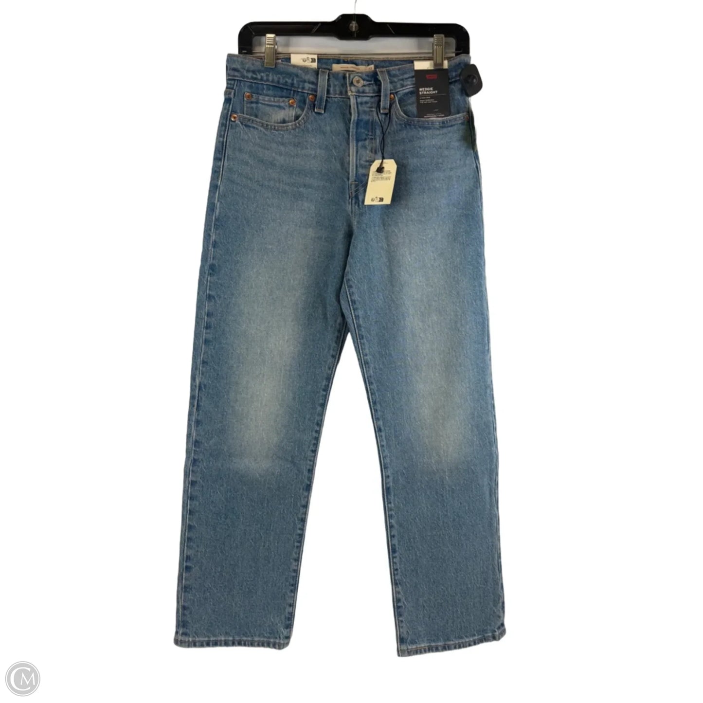 Jeans Straight By Levis In Blue Denim, Size: 4