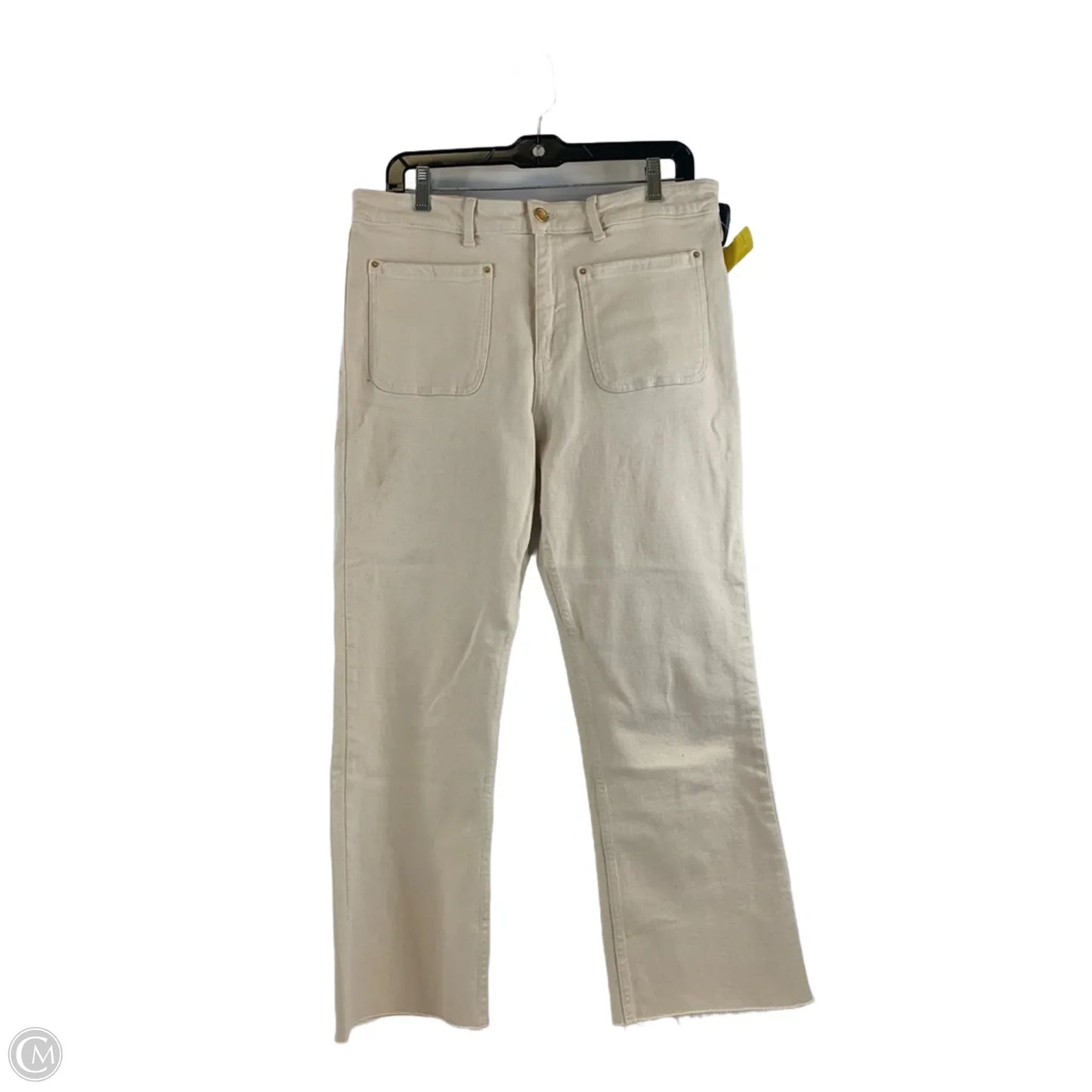 Jeans Straight By Zara In Beige, Size: 12