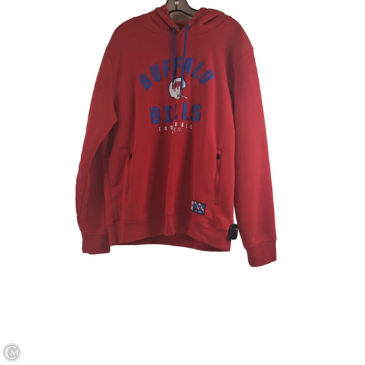 Athletic Sweatshirt Hoodie By Nfl In Blue & Red, Size: L