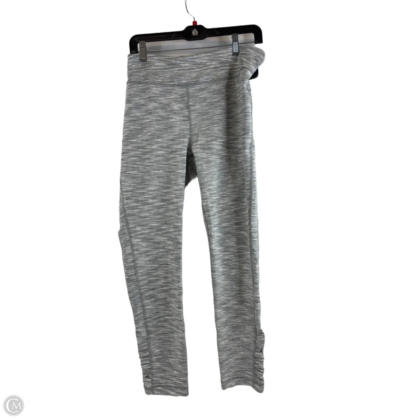Athletic Leggings By Zenergy By Chicos In Grey & White, Size: L