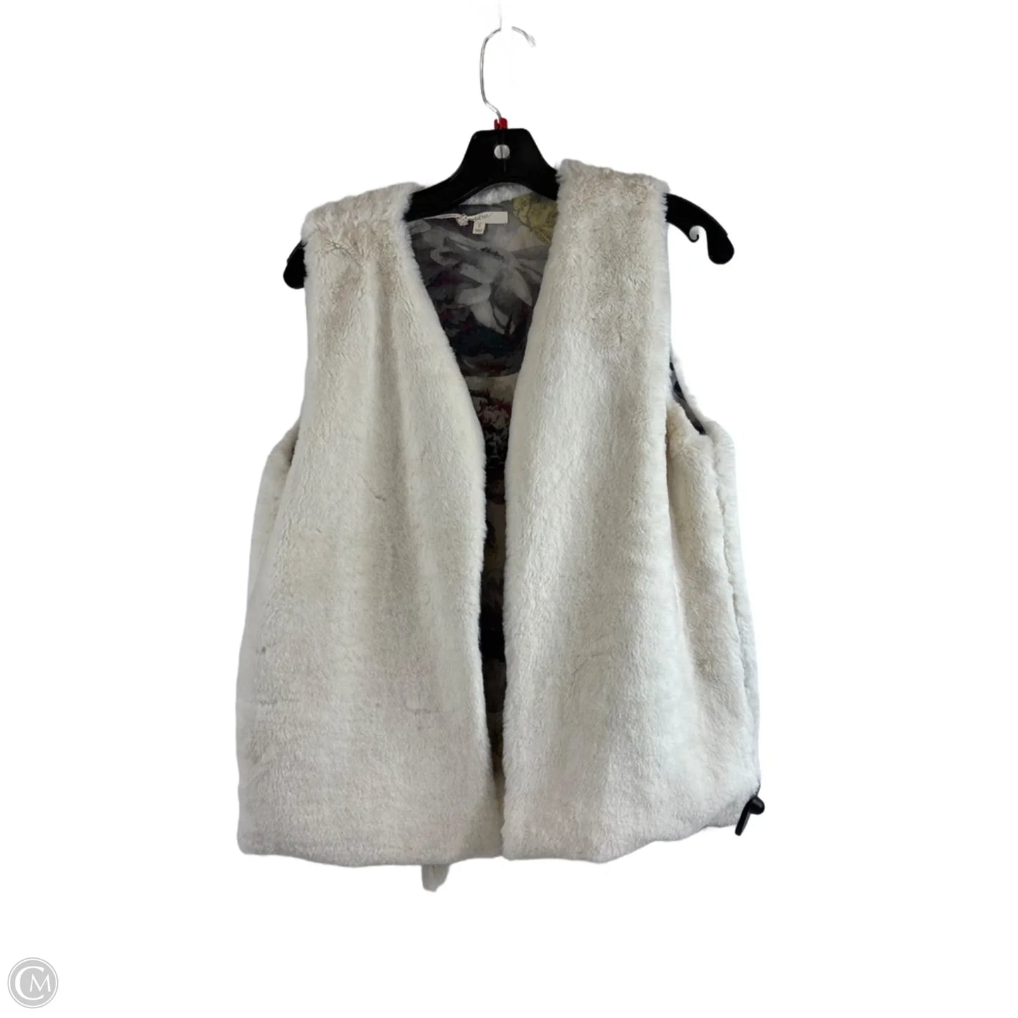 Vest Faux Fur & Sherpa By Mystree In Cream, Size: S