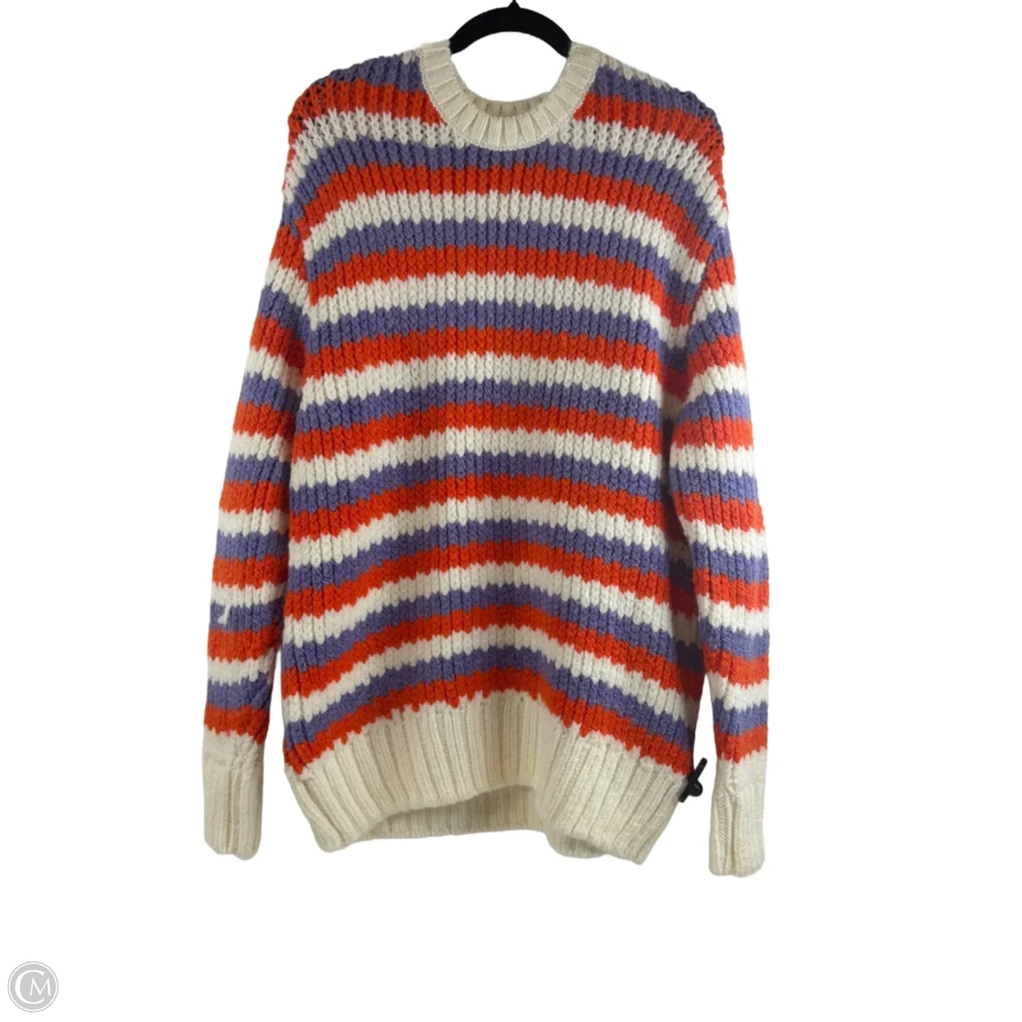 Sweater By Zara In Orange & Purple, Size: M