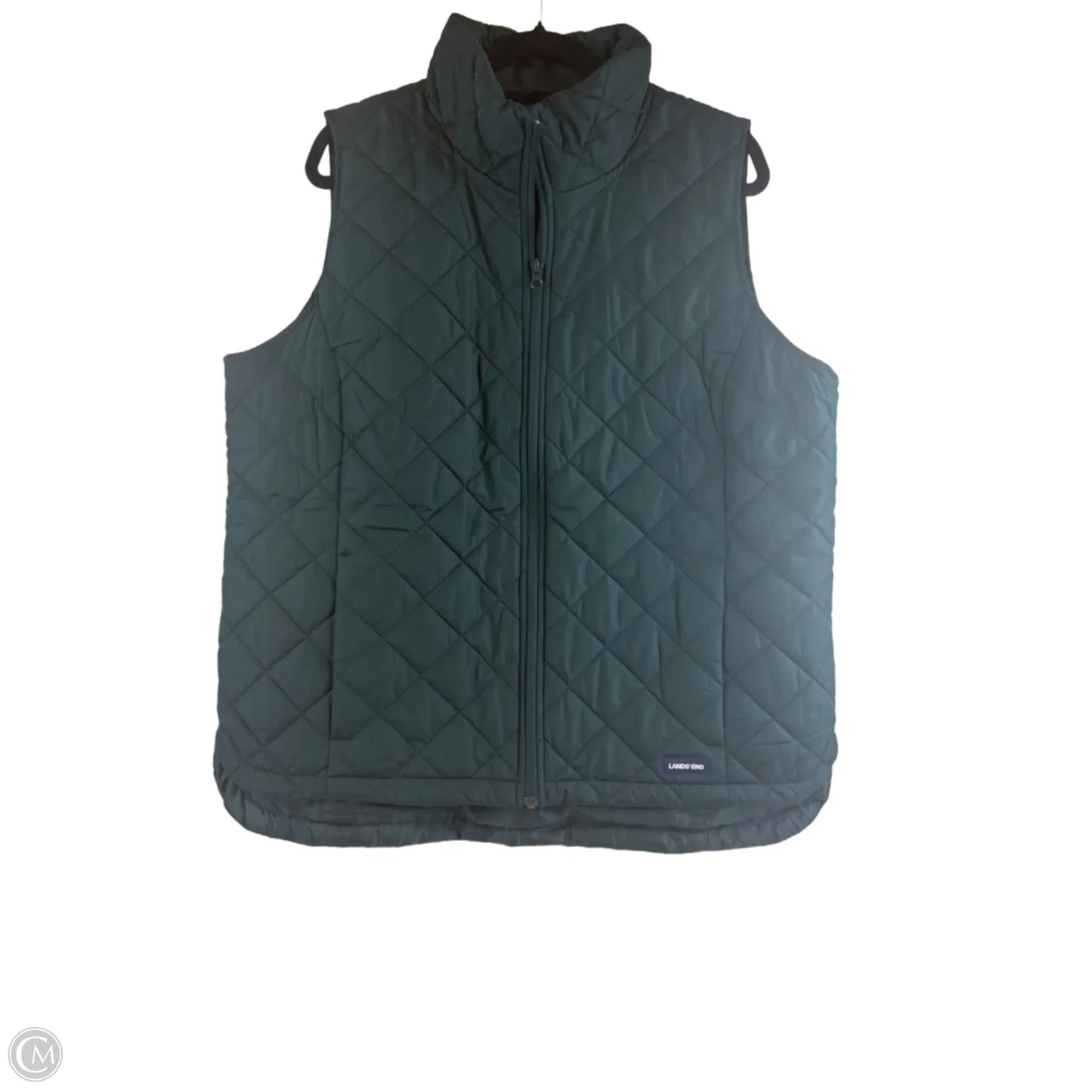 Vest Puffer & Quilted By Lands End In Green, Size: L