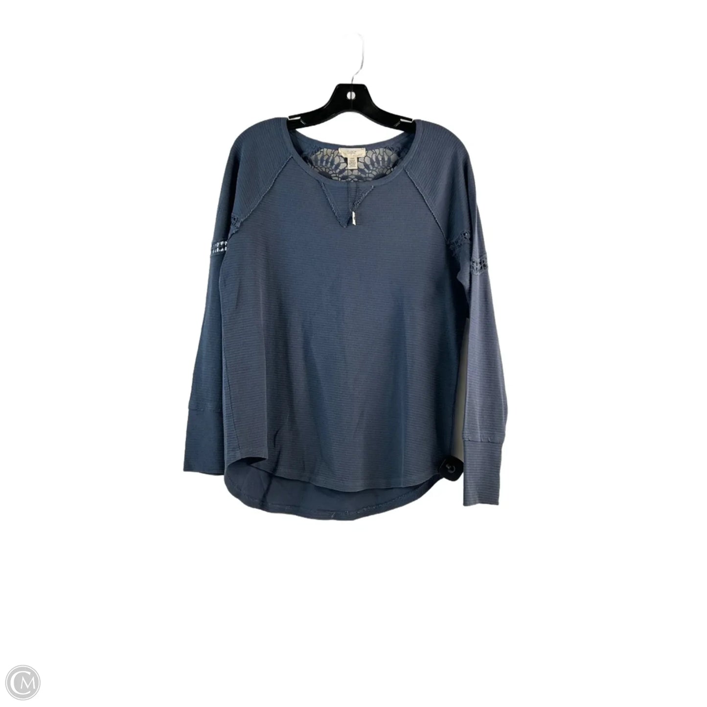 Top Long Sleeve By Cupio In Blue, Size: L