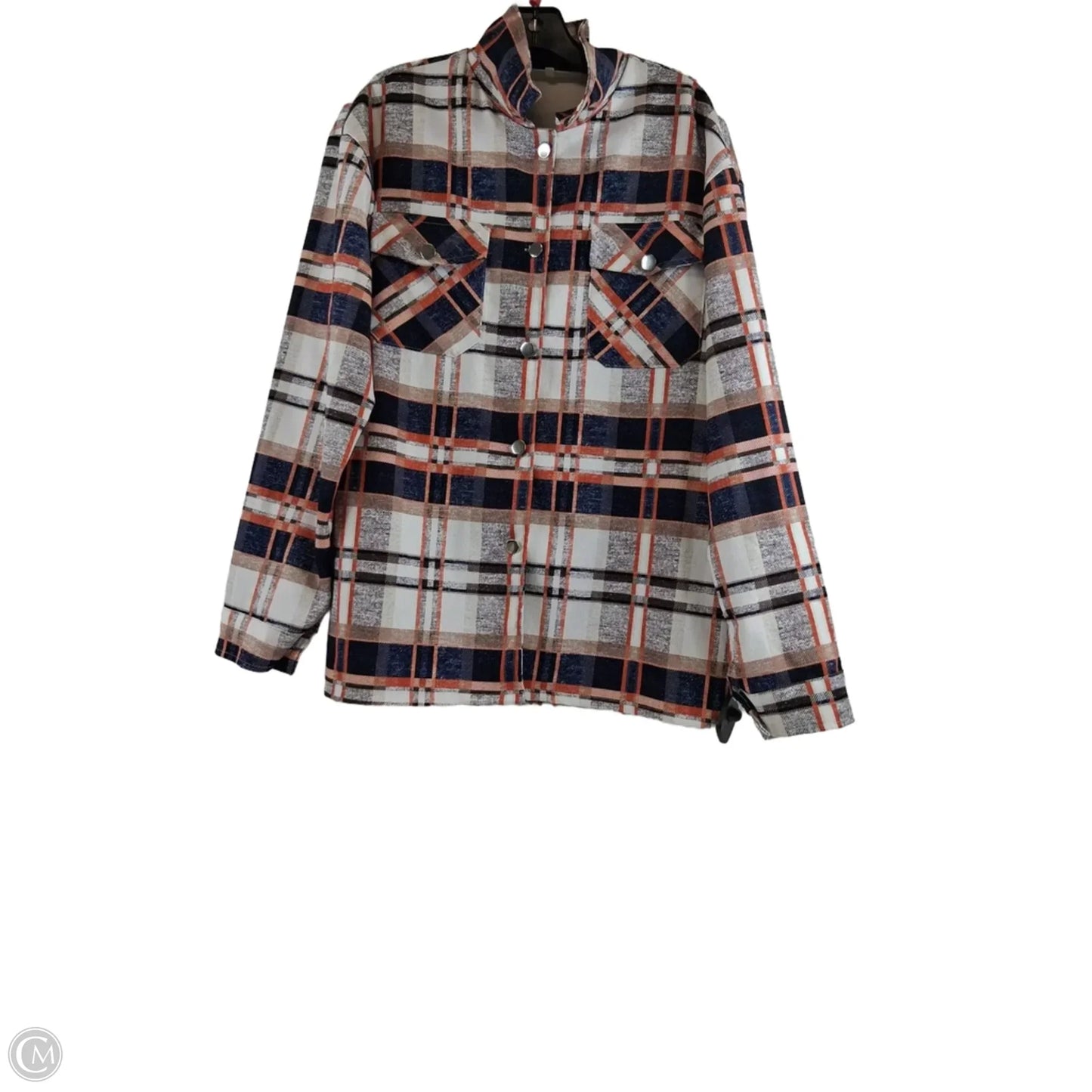 Top Long Sleeve By Clothes Mentor In Blue & Brown, Size: Xl