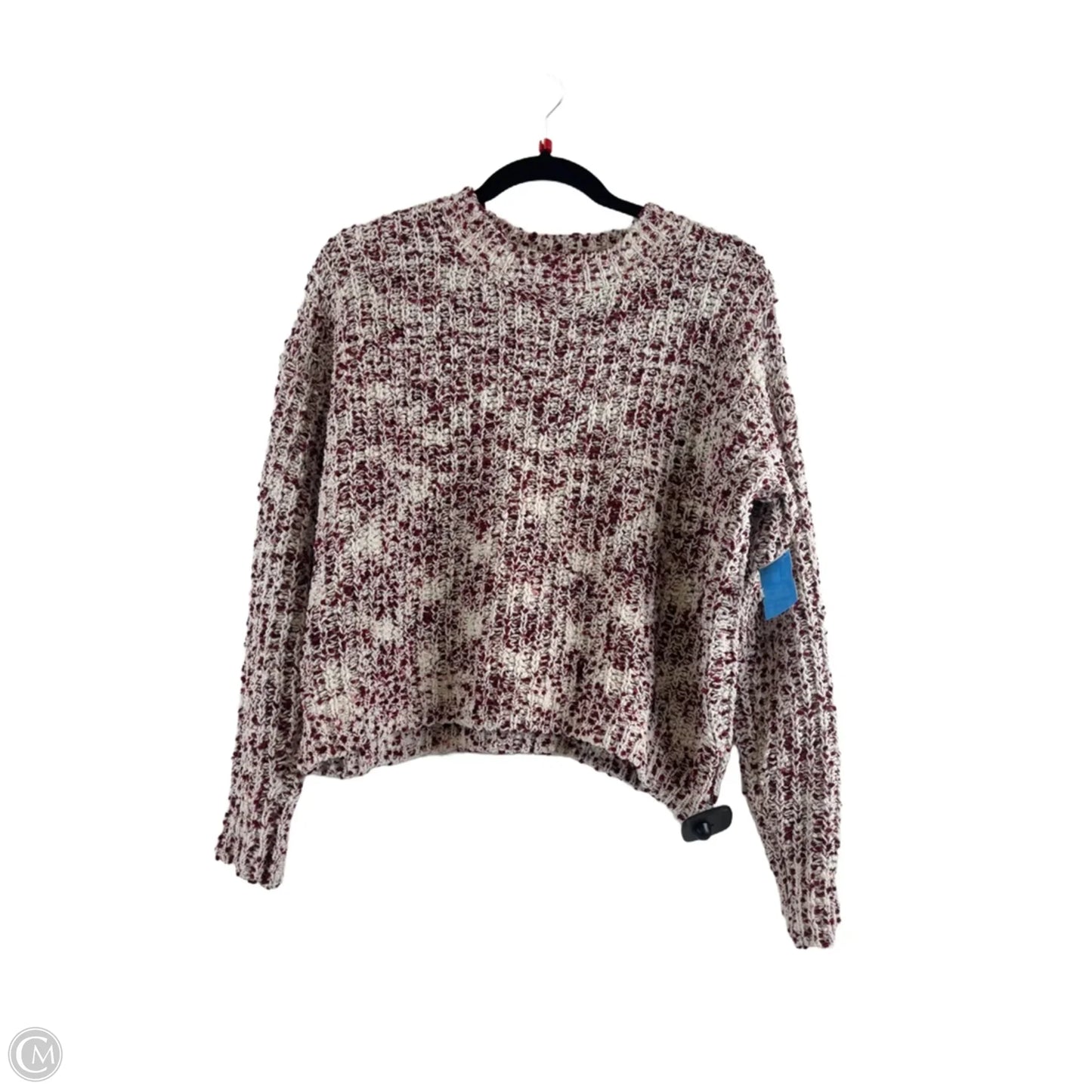 Sweater By Pink Rose In Red & White, Size: S