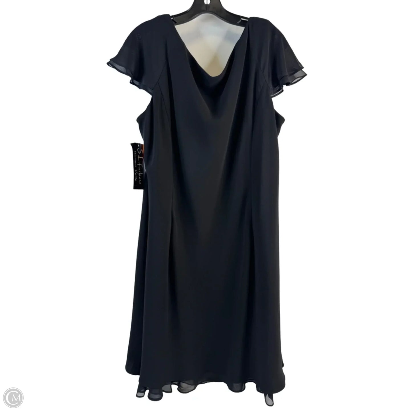 Dress Party Midi By Sl Fashions In Black, Size: 3x