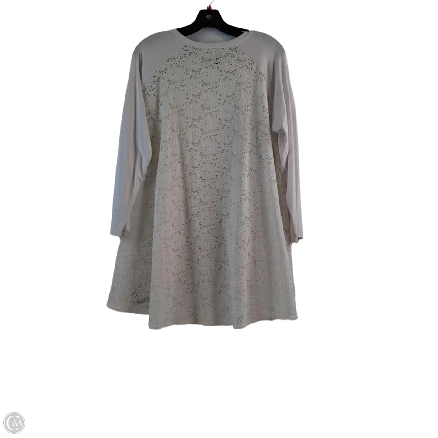 Top 3/4 Sleeve By Comfy In White, Size: M