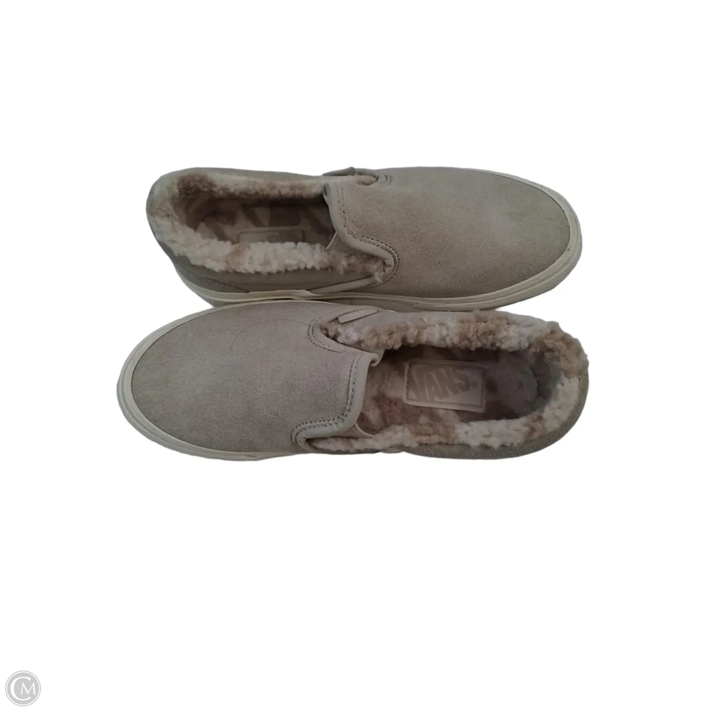 Shoes Flats By Vans In Beige, Size: 6