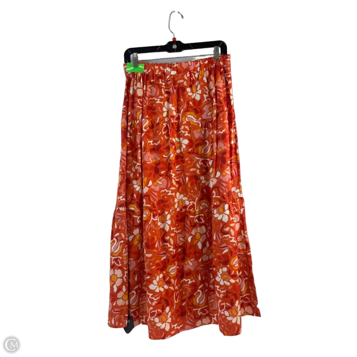 Skirt Midi By Clothes Mentor In Orange, Size: 10