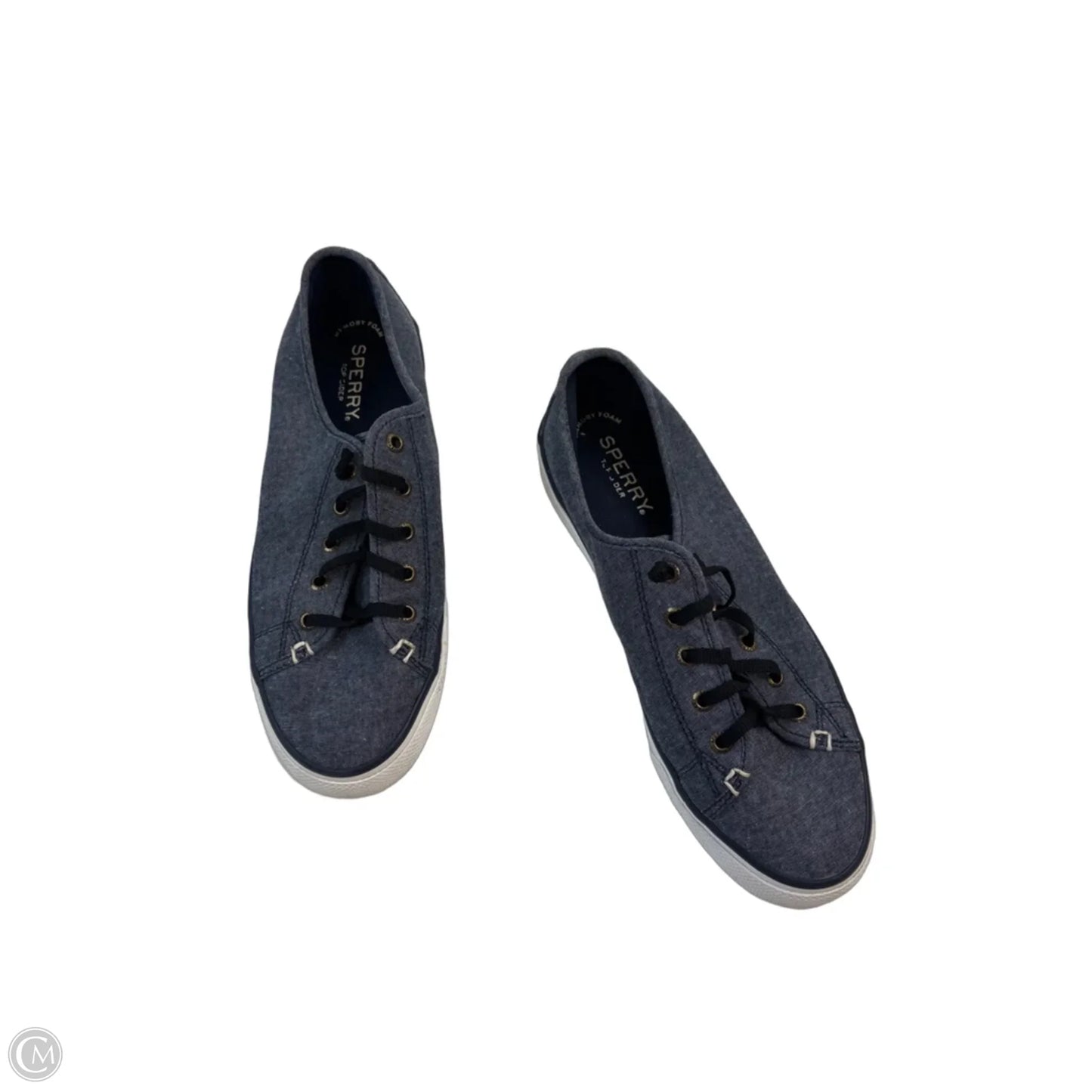 Shoes Sneakers By Sperry In Blue Denim, Size: 7.5