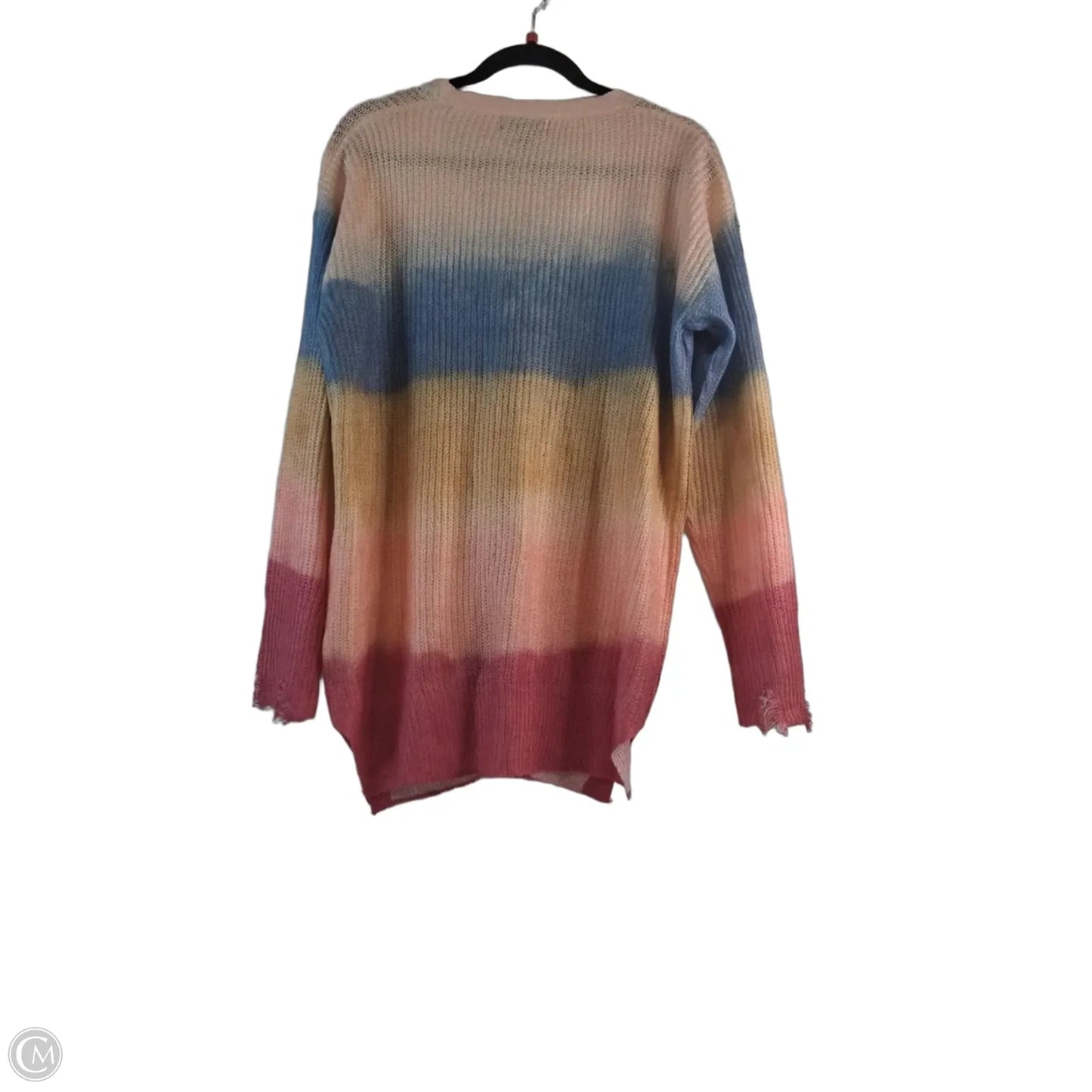 Cardigan By Clothes Mentor In Blue & Yellow, Size: M