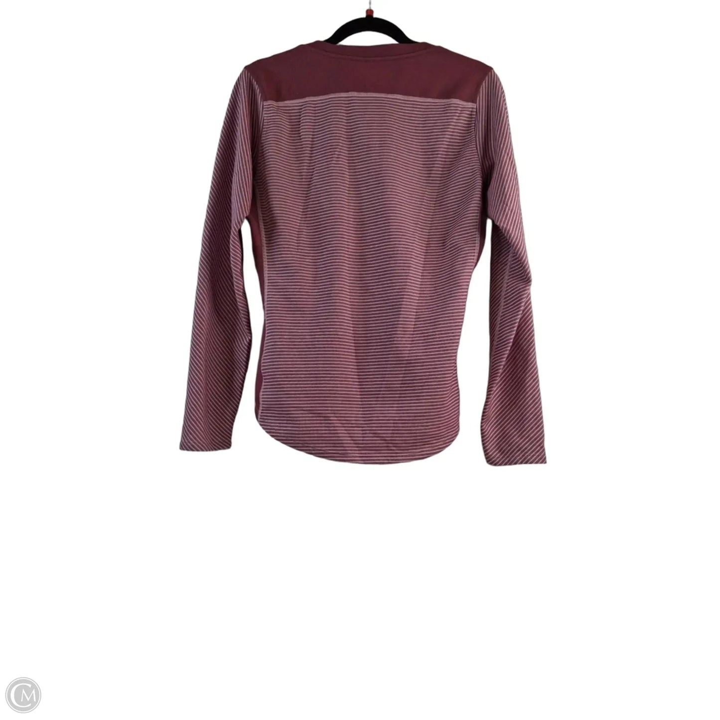 Athletic Top Long Sleeve Crewneck By Patagonia In Striped Pattern, Size: M