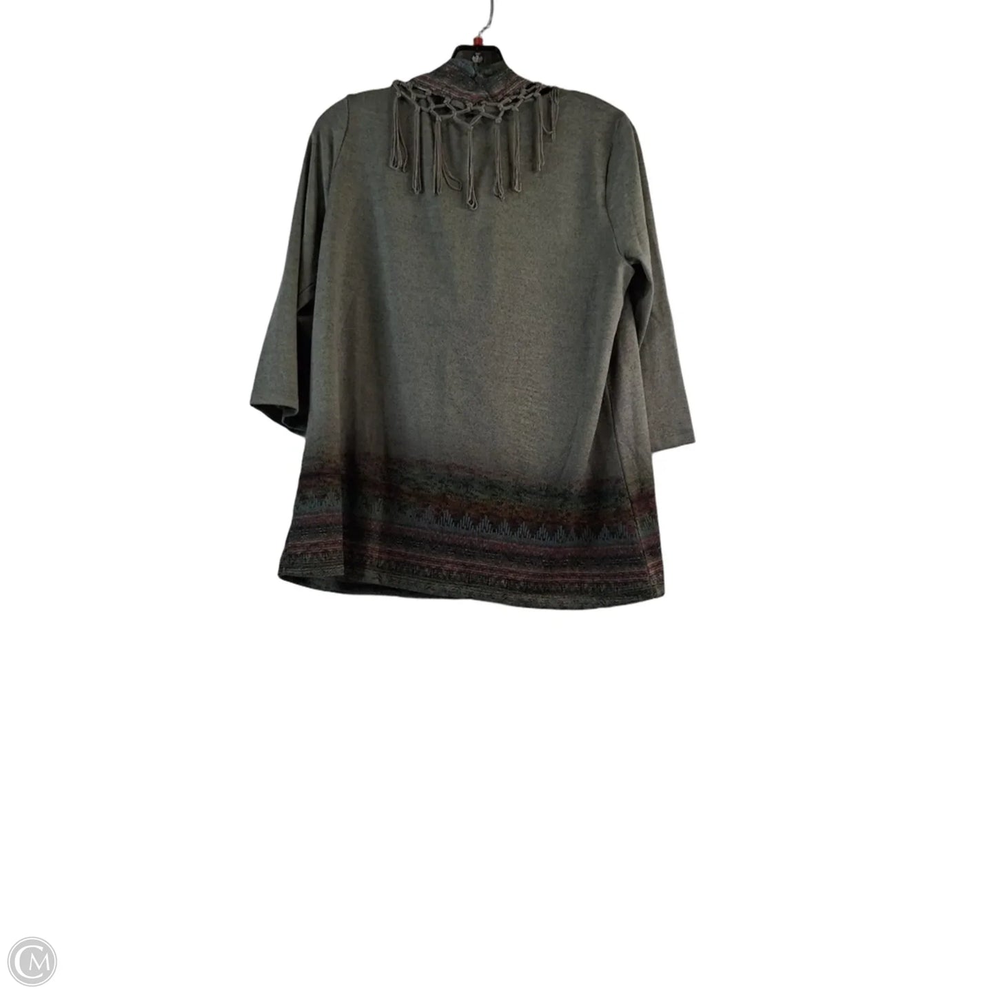 Top 3/4 Sleeve By One World In Green, Size: S