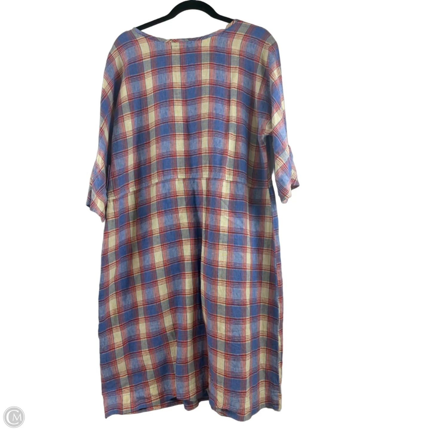 Dress Casual Midi By Flax In Plaid Pattern, Size: M