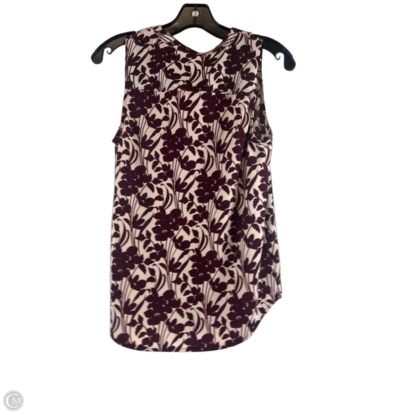 Top Sleeveless By Ann Taylor In Maroon, Size: S