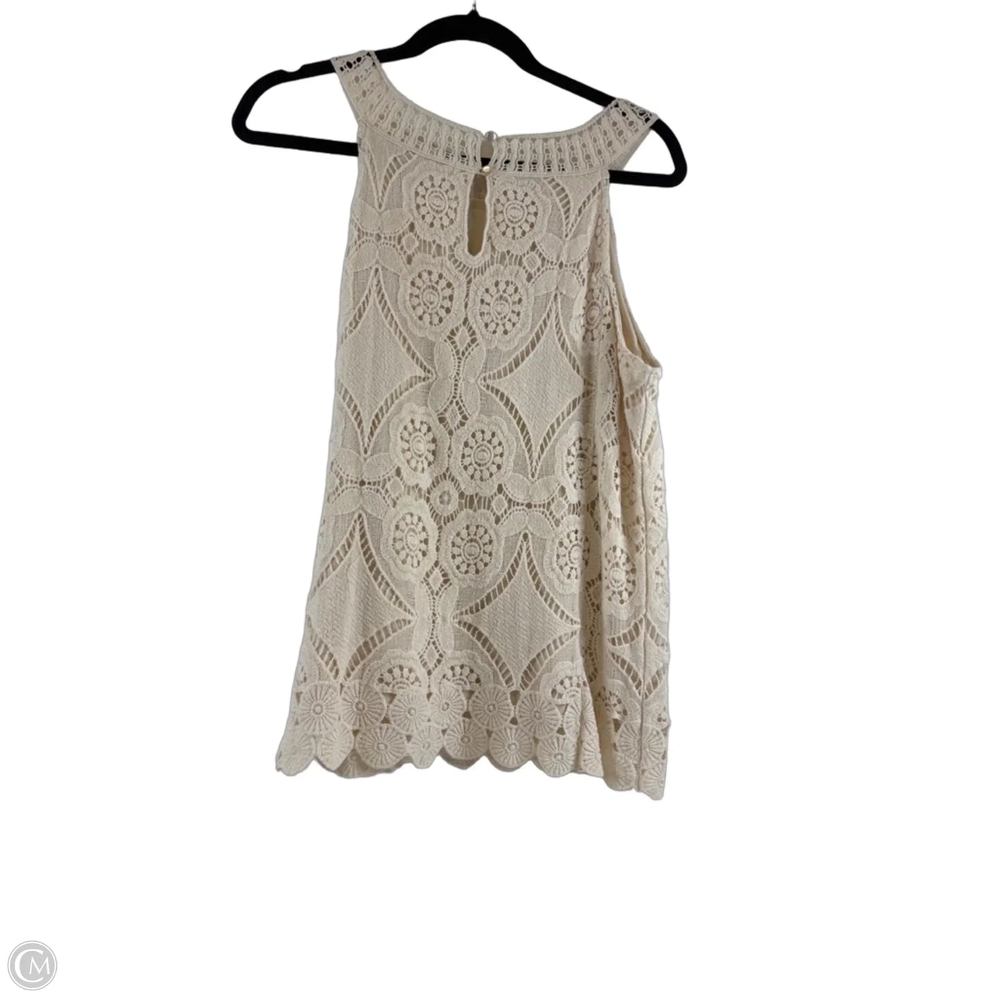 Top Sleeveless By Adiva In Beige, Size: M