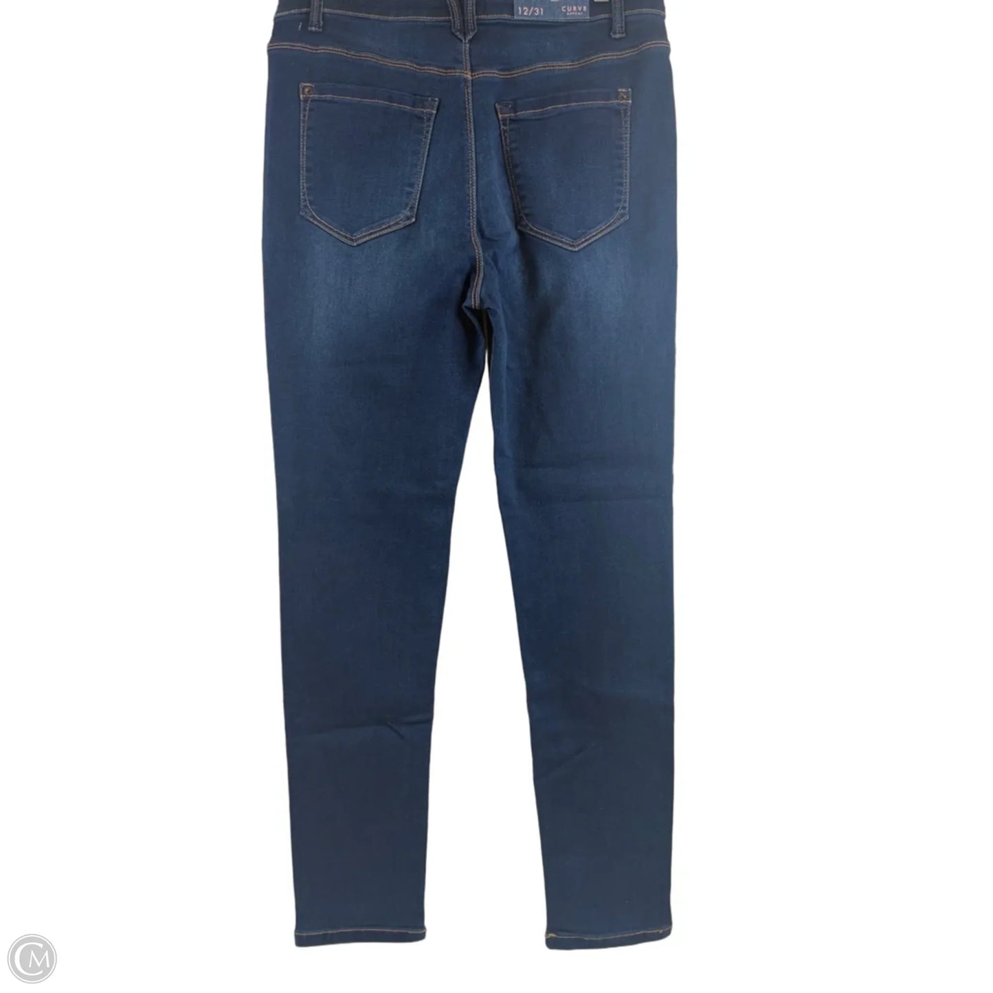 Jeans Skinny By Curve Appeal In Blue Denim, Size: 12