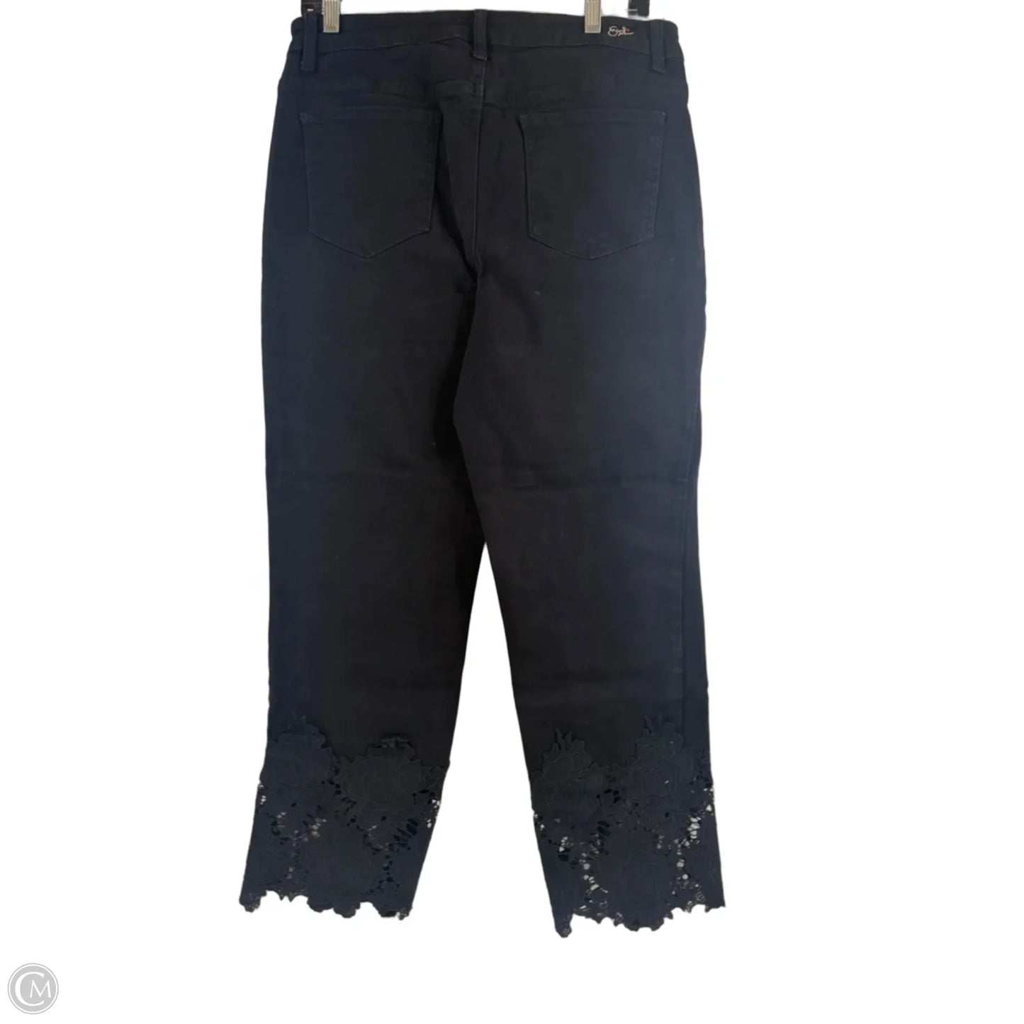 Jeans Skinny By Earl Jean In Black Denim, Size: 12
