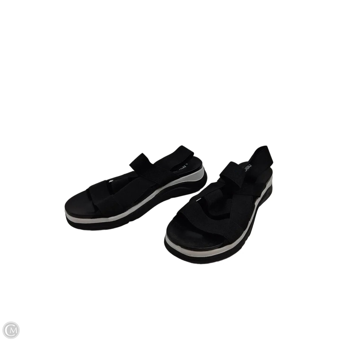 Sandals Heels Wedge By Jbu By Jambu In Black, Size: 9.5
