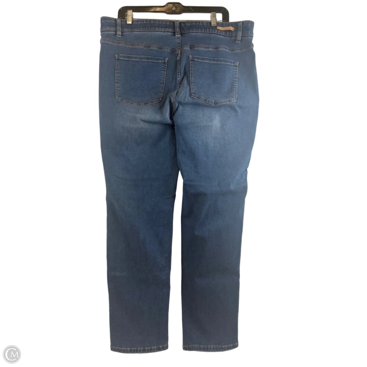 Jeans Straight By Soft Surroundings In Blue Denim, Size: 14
