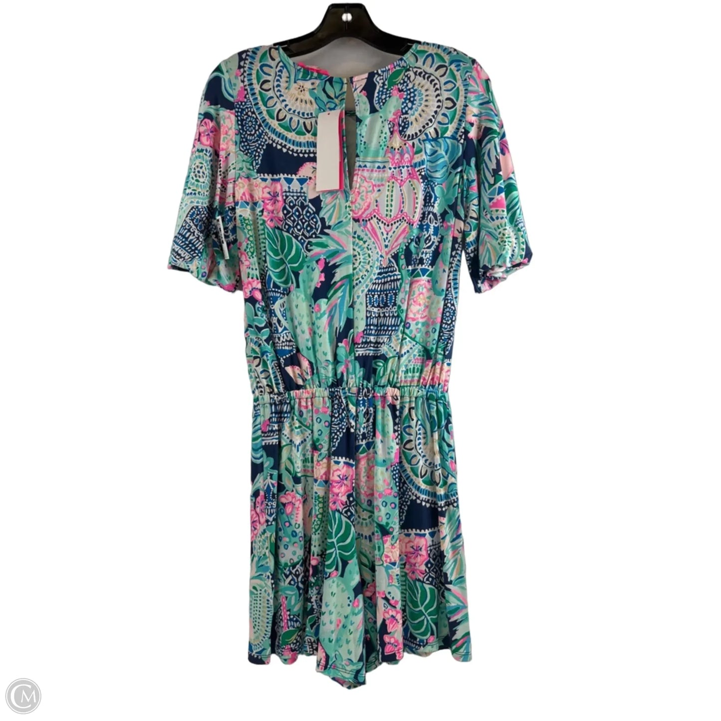 Romper Designer By Lilly Pulitzer In Blue & Pink, Size: Xs
